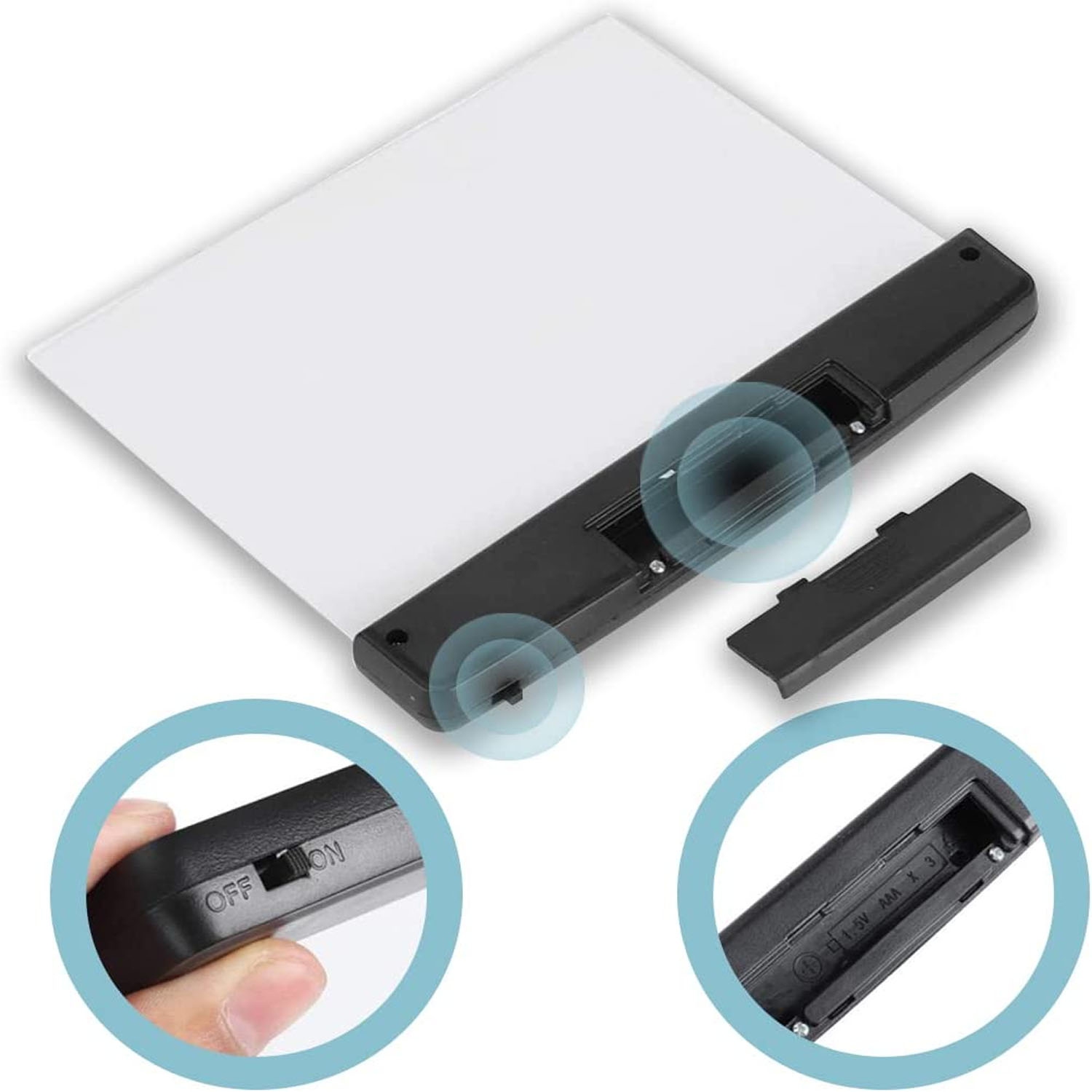 Lampe-signet portative DEL lecture tableau lumineux clair Family Study Light Care Lampe de lecture Lightwedge, pour lecture au lit, voiture, lecture