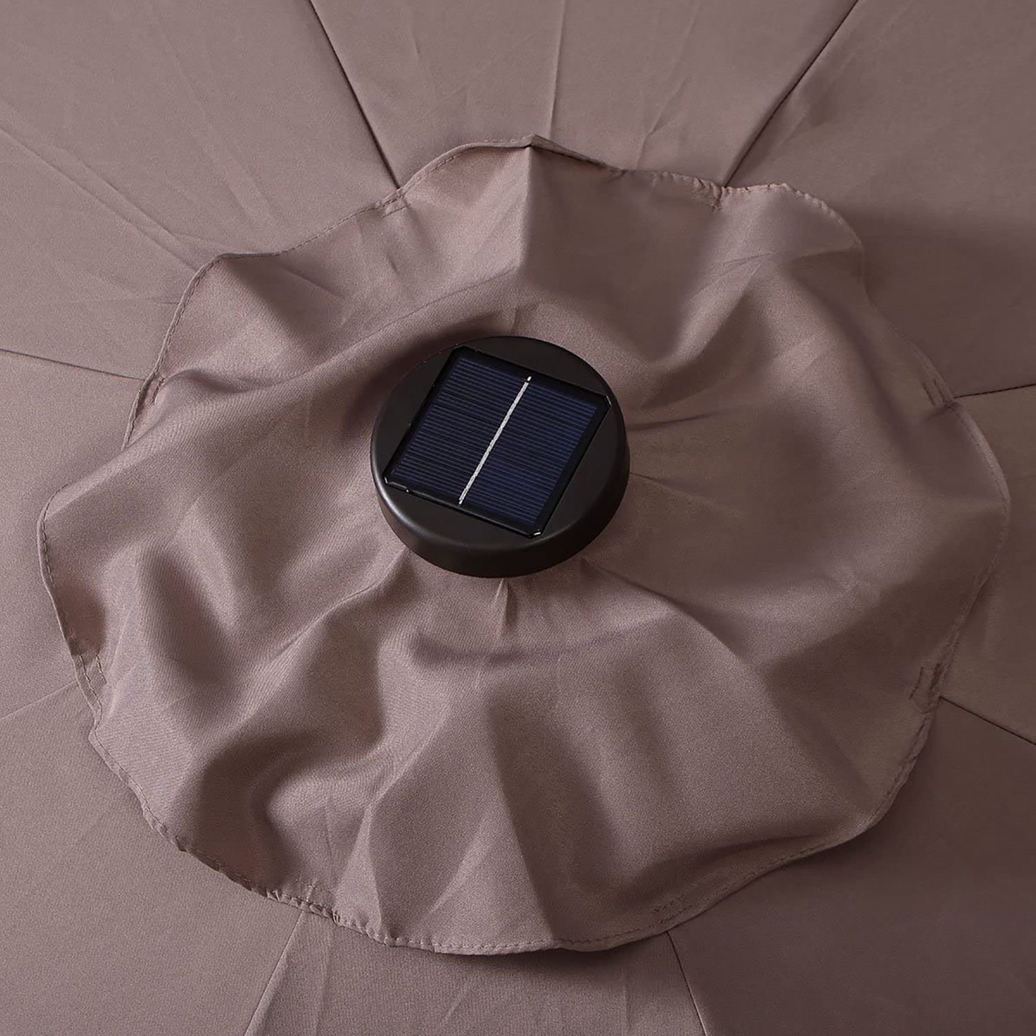 Costway 10ft Solar Lights Patio Umbrella Outdoor W/ 50 LBS Movable Umbrella Stand