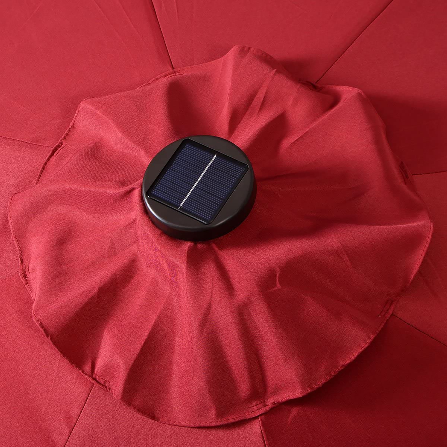 10ft Solar Lights Patio Umbrella Outdoor W/ 50 LBS Movable Umbrella Stand