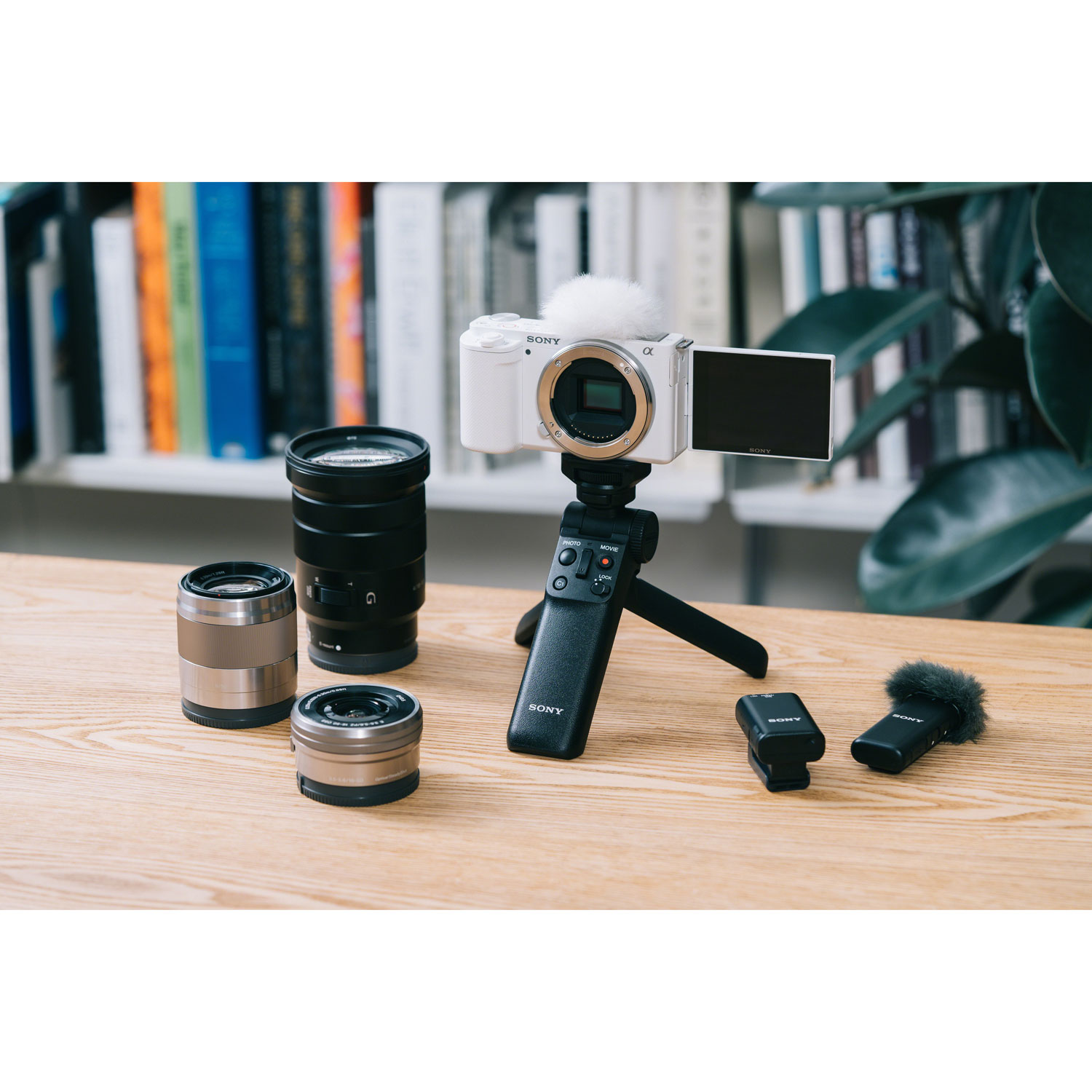 Sony Alpha ZV-E10 APS-C Interchangeable Lens Mirrorless Vlog Camera - White