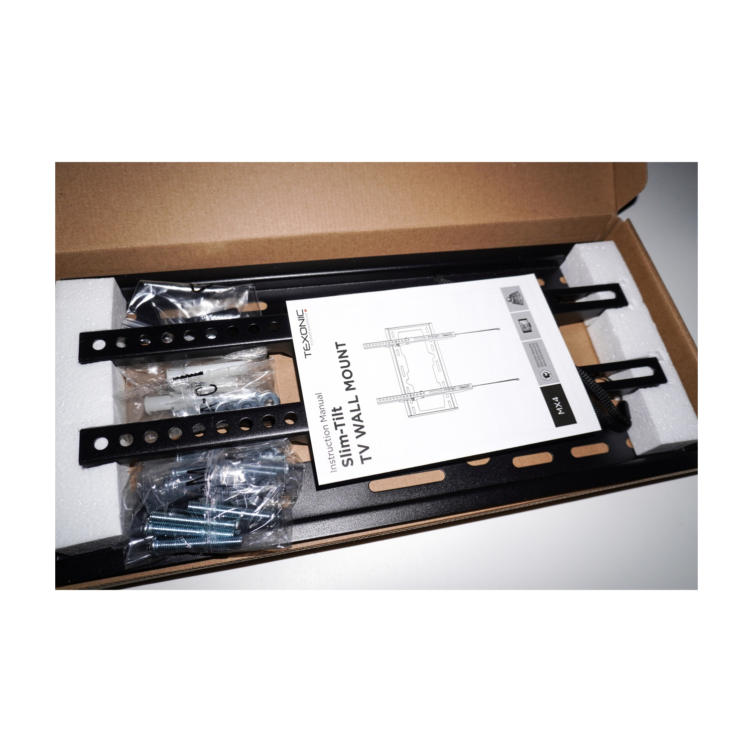 Expédition gratuite | Support mural inclinable plat pour téléviseur de 32 à 55 po de TEXONIC | installation rapide et facile