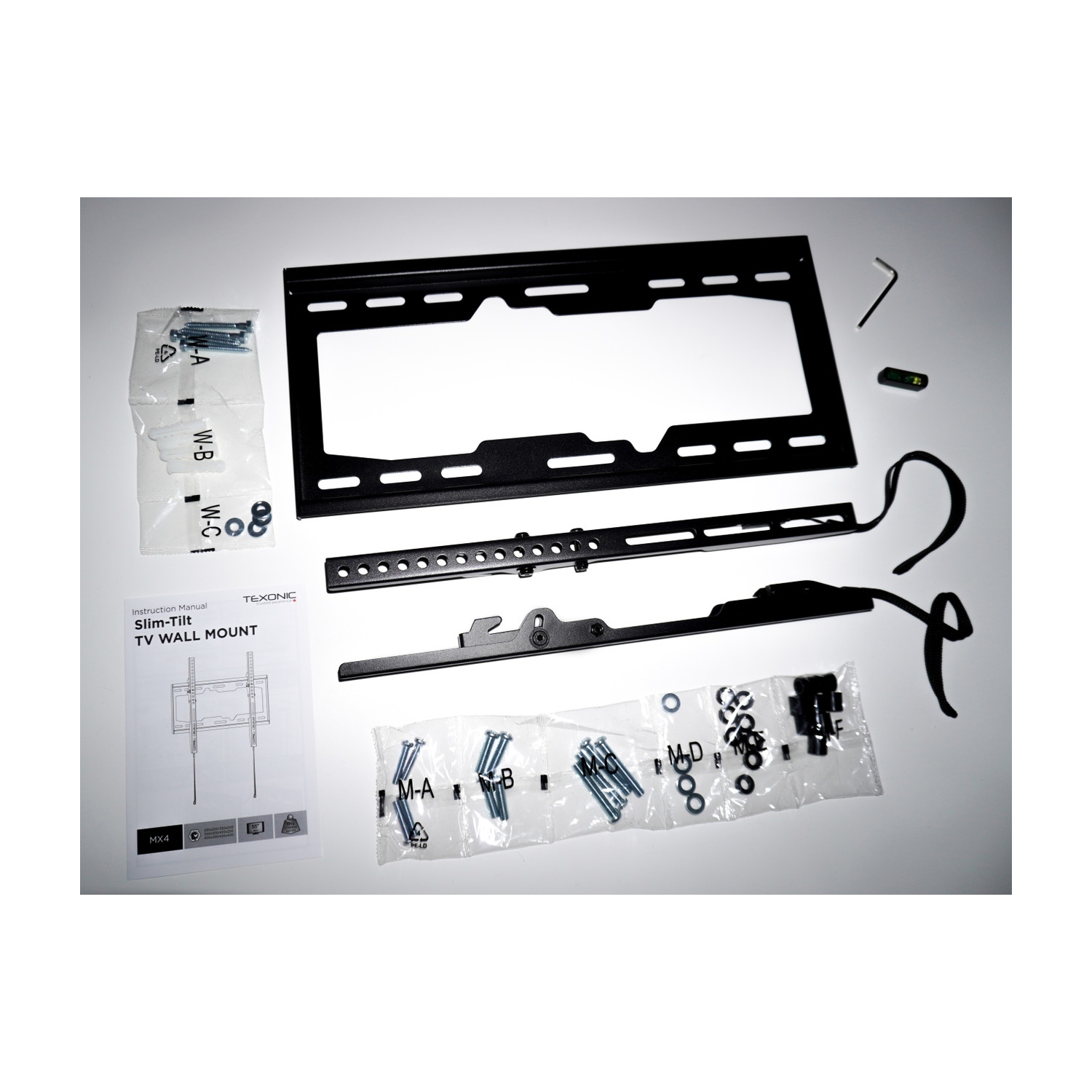 Expédition gratuite | Support mural inclinable plat pour téléviseur de 32 à 55 po de TEXONIC | installation rapide et facile