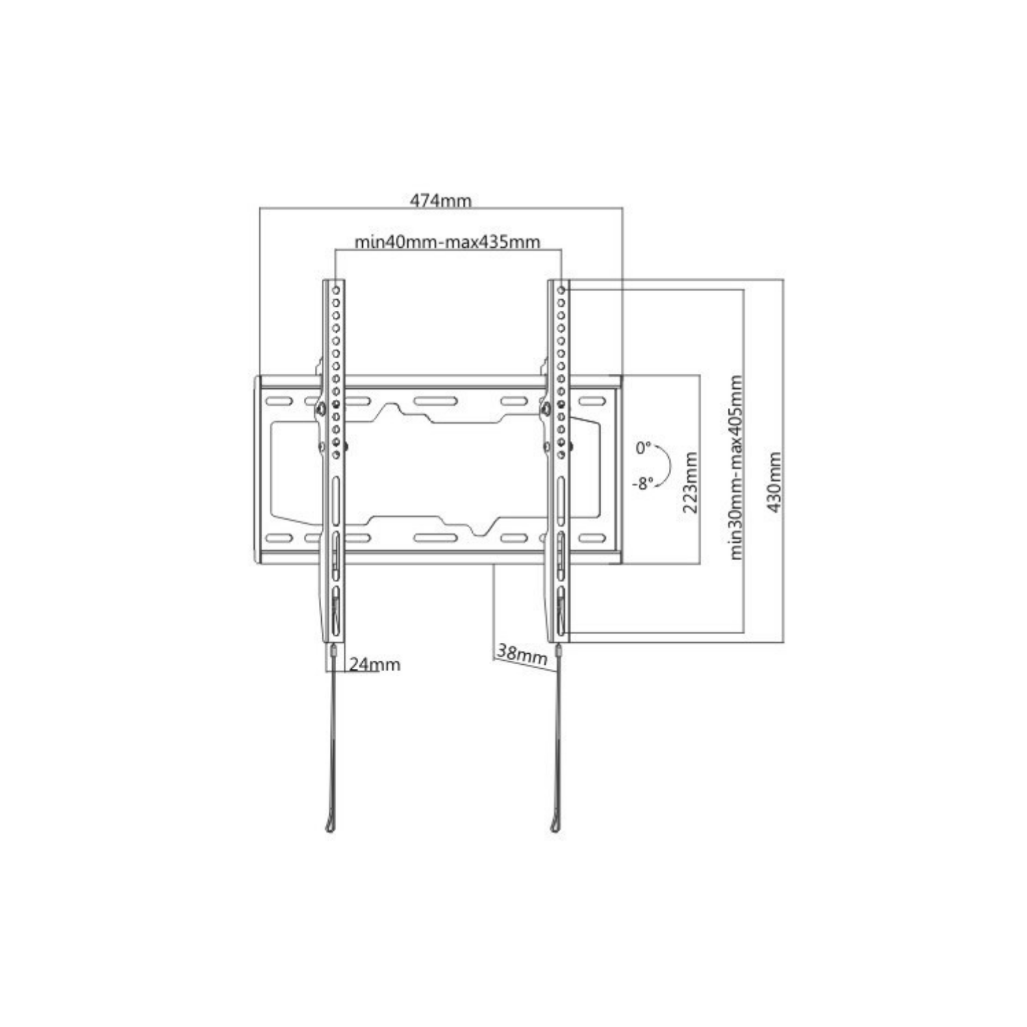 Expédition gratuite | Support mural inclinable plat pour téléviseur de 32 à 55 po de TEXONIC | installation rapide et facile