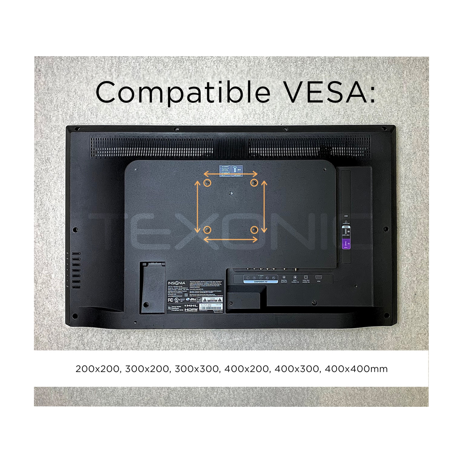 Expédition gratuite | Support mural inclinable plat pour téléviseur de 32 à 55 po de TEXONIC | installation rapide et facile