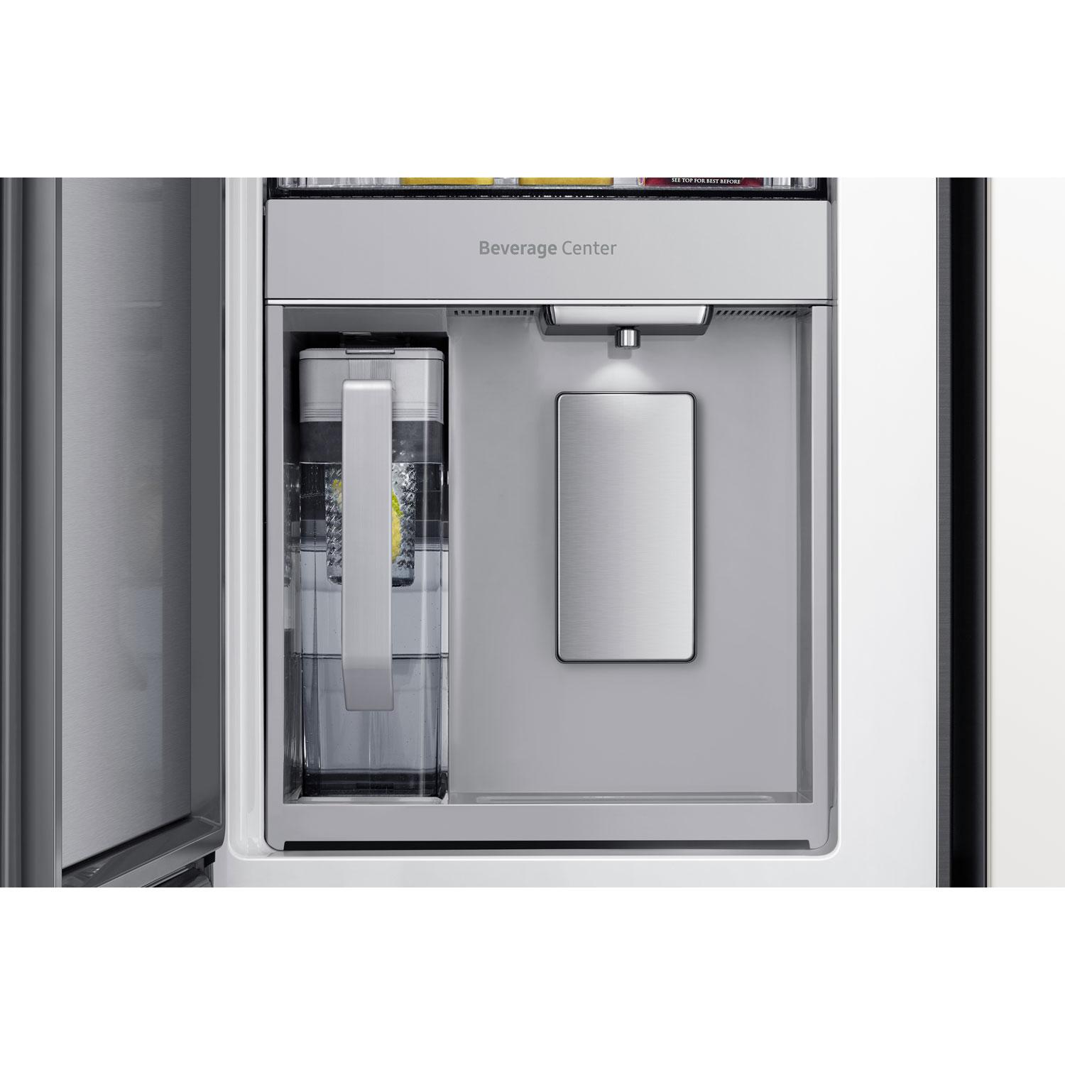 Réfrigérateur à 4 portes polyvalent de 22,8 pi³ et de 36 po BESPOKE de Samsung - Compatible panneaux personnalisés