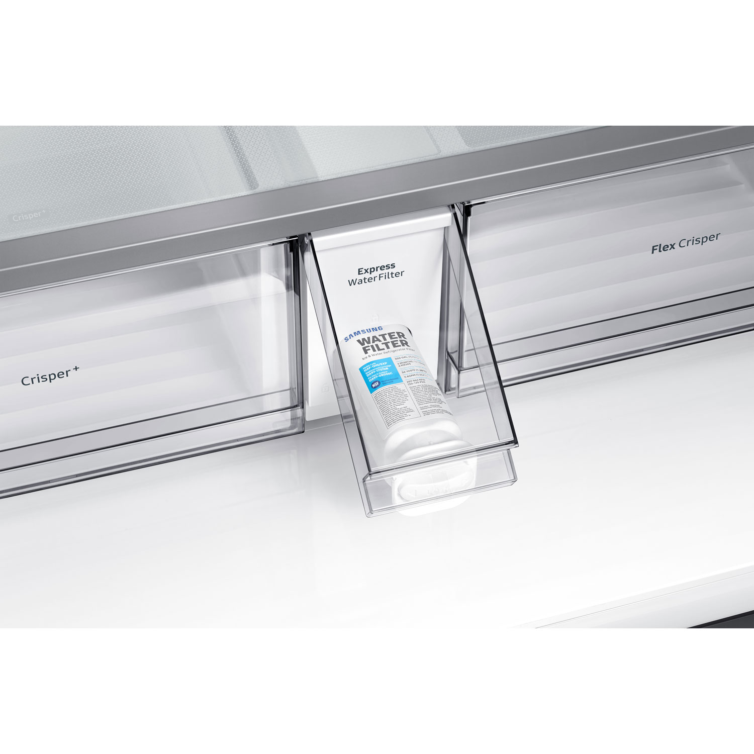 Réfrigérateur à 4 portes polyvalent de 22,8 pi³ et de 36 po BESPOKE de Samsung - Compatible panneaux personnalisés