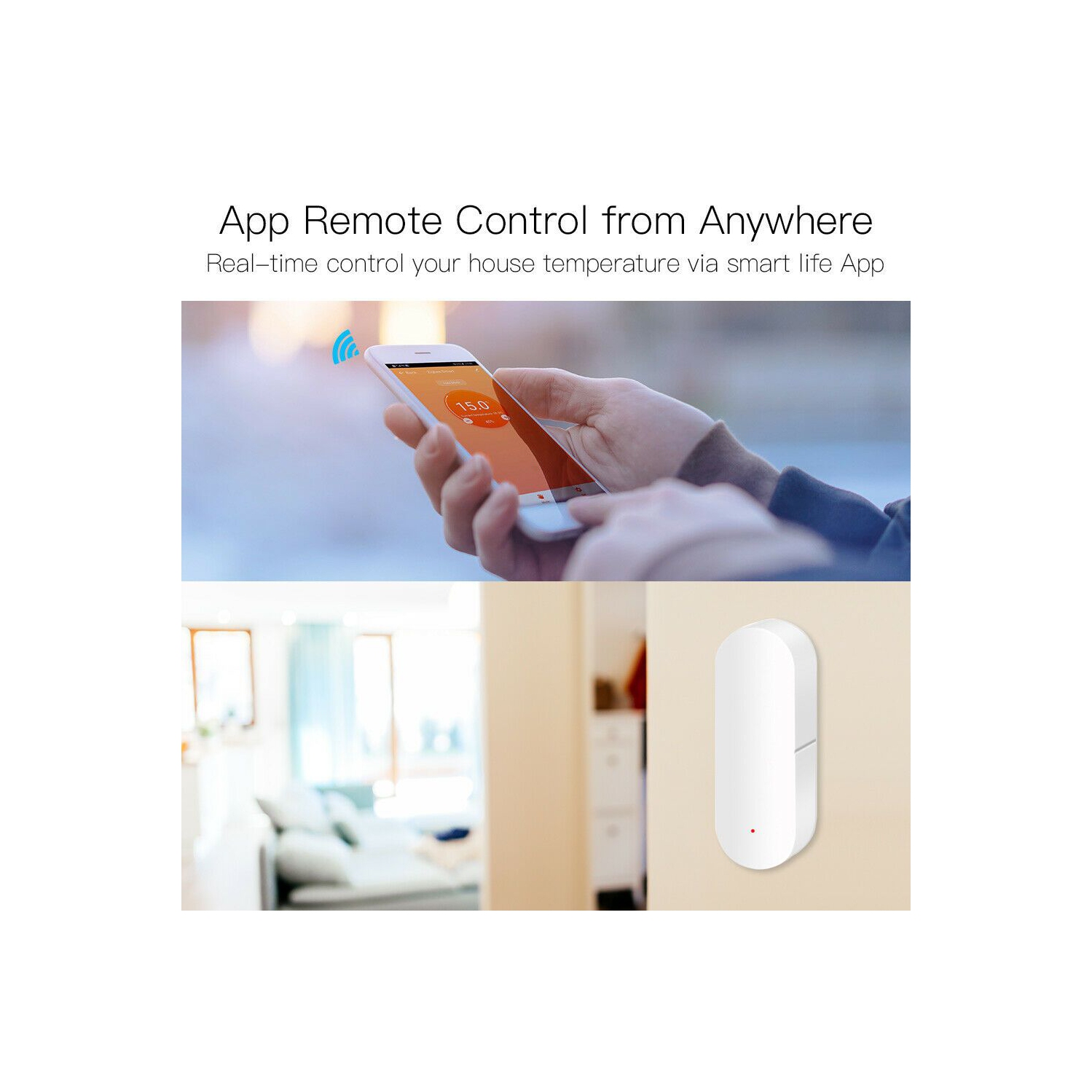 ISTAR WiFi Door Alarm Sensor Wireless Security Window Open Alert Compatible with Tuya or Smart Life APP