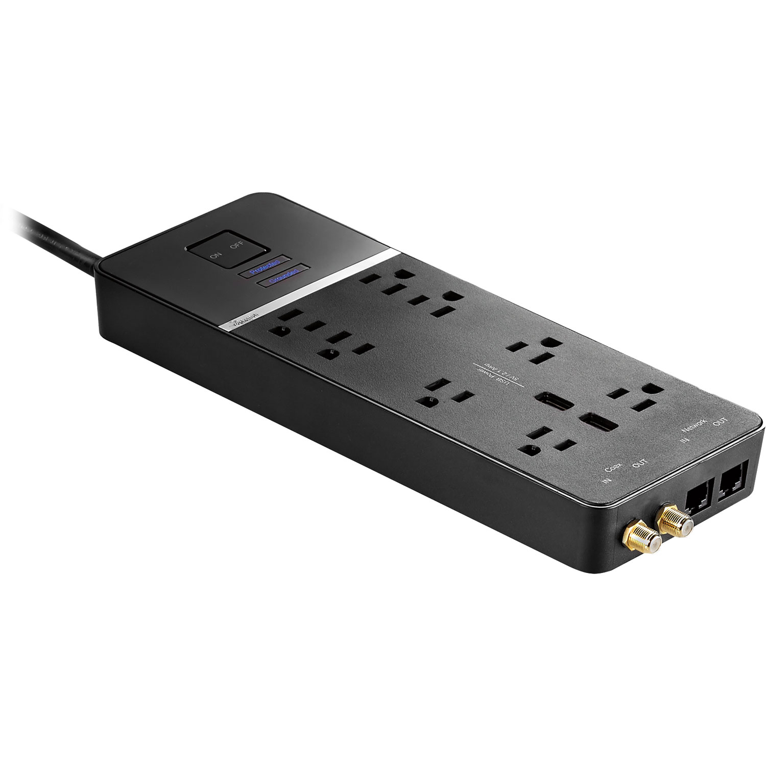 Rocketfish 8-Outlet 2-USB Surge Protector (RF-HTS2815-C) - Only at Best Buy