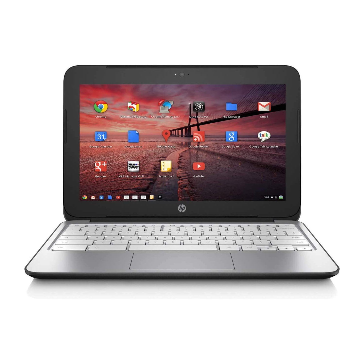 Remis à neuf - Chromebook 11 G2 de 11.6 po de HP (Exynos 5250 de Samsung/RAM 2 Go/SSD 16 Go) clavier QWERTY américain - Argenté/Noir