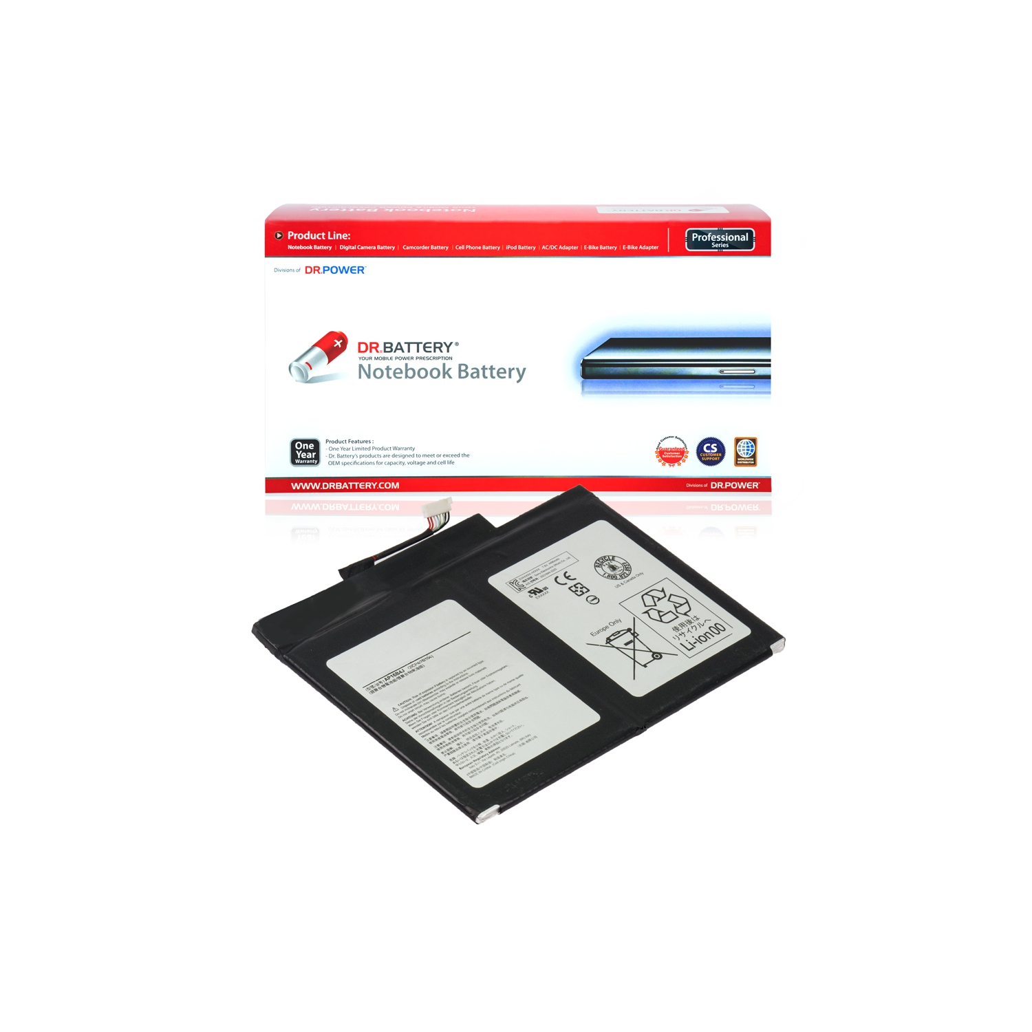 DR. BATTERY - Replacement for Acer Aspire Switch Alpha 12 SA5-271-78M8 / SA5-271P / KT.00204.003 / KT.00204.005 / KT00204005