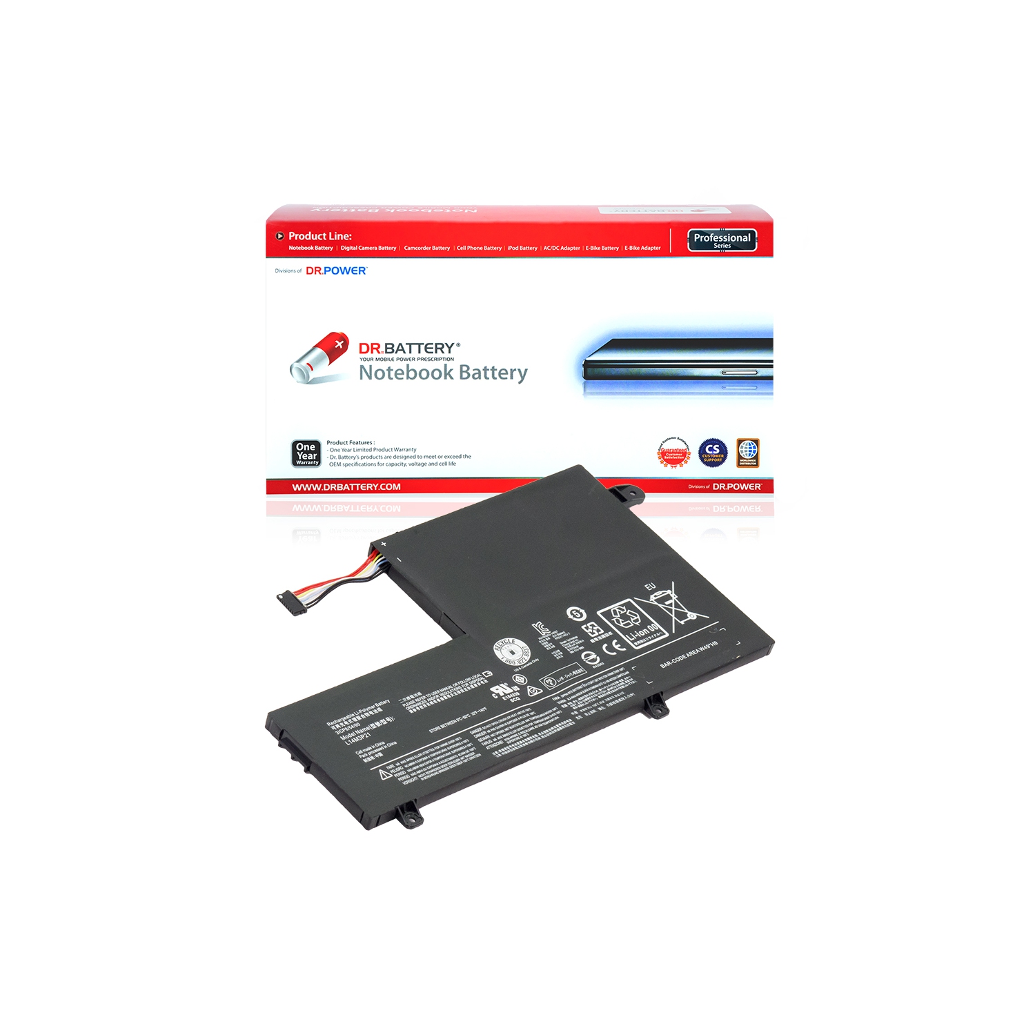 DR. BATTERY - Replacement for Lenovo Yoga 500 / 500 14ISK / 500-14IBD / 500-15 / L14L3P21 / L14M3P21