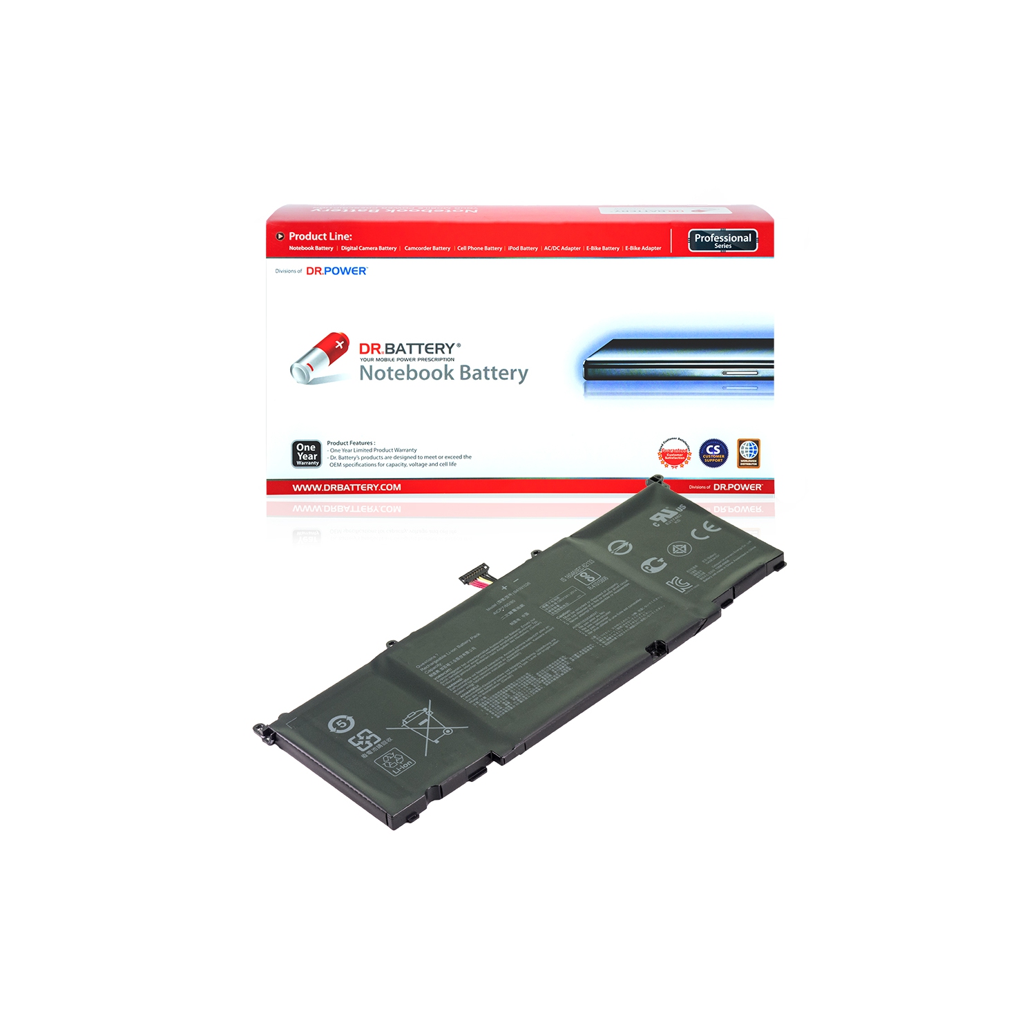 DR. BATTERY - Replacement for Asus ROG FX502VM-DM105T / FX502VM-DM112T / FX502VM-DM113T / FX502VM-DM115T / 60 / 80 / B41N1526