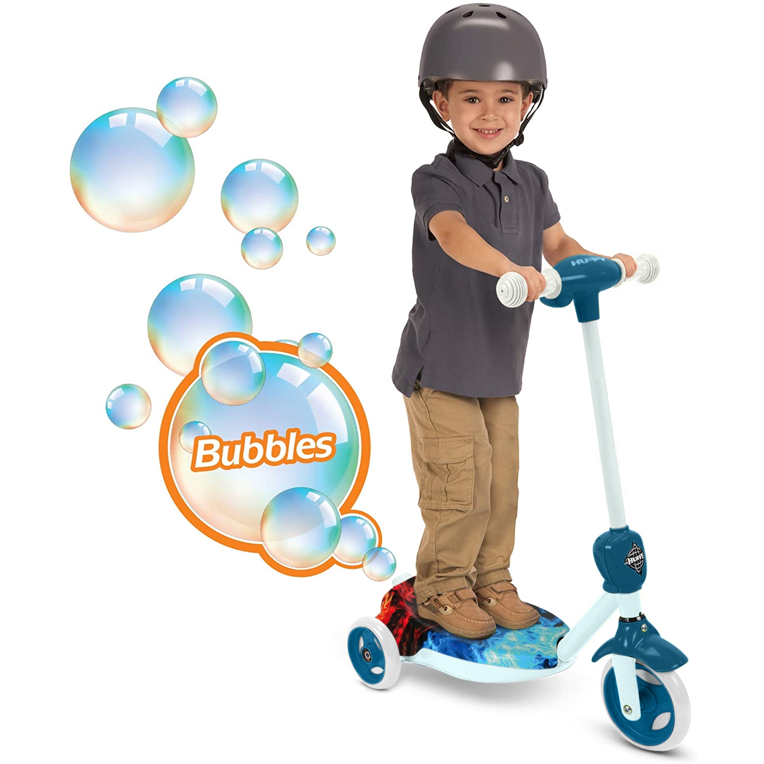 WINGOMART ELECTRIC SCOOTER 6V 2 in 1 Bubble Scooter 2 - 7 years Up to 4KM/H GALAXY BLUE