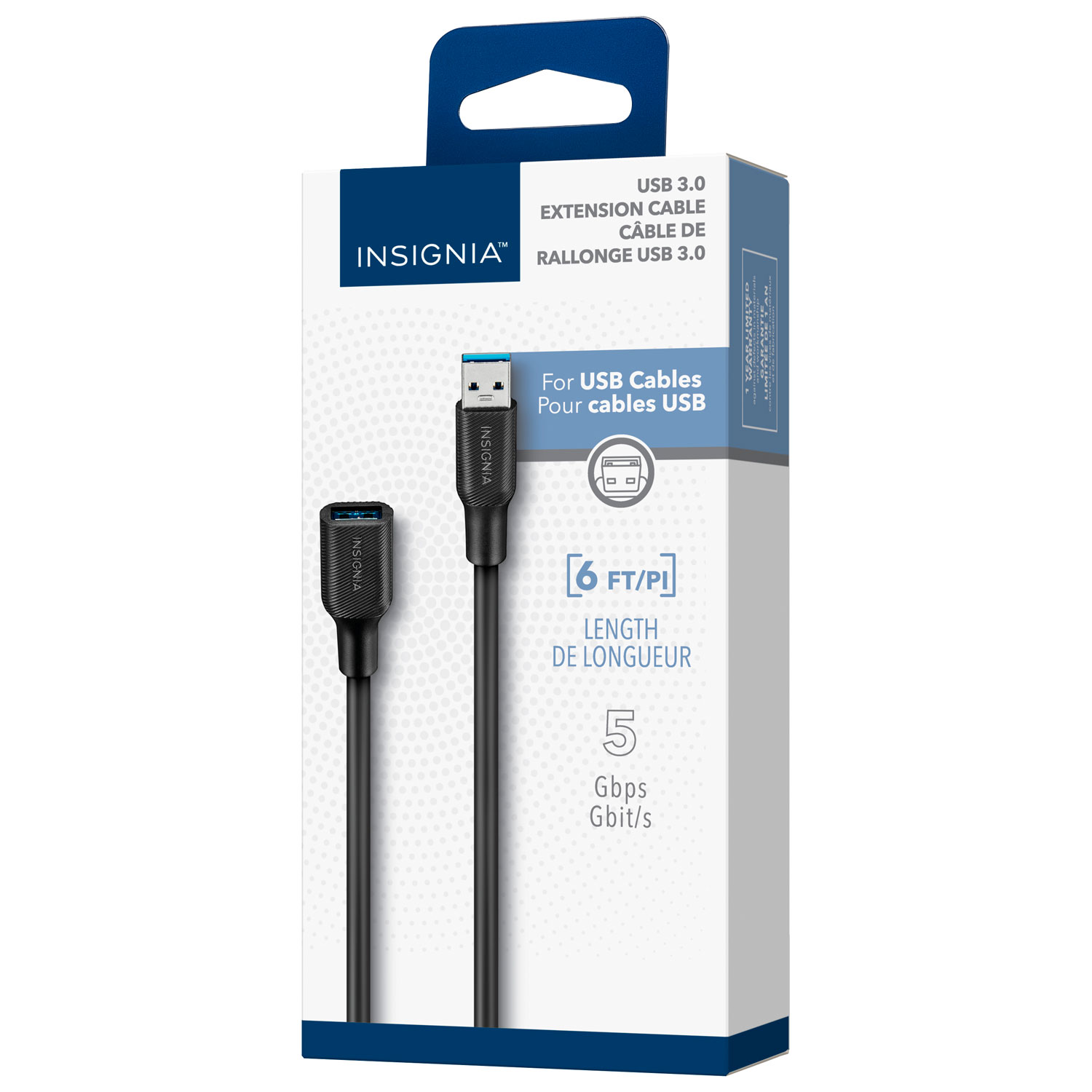 Rallonge USB-A 3.0 de 1,8 m d'Insignia (NS-PC3A3A6-C)