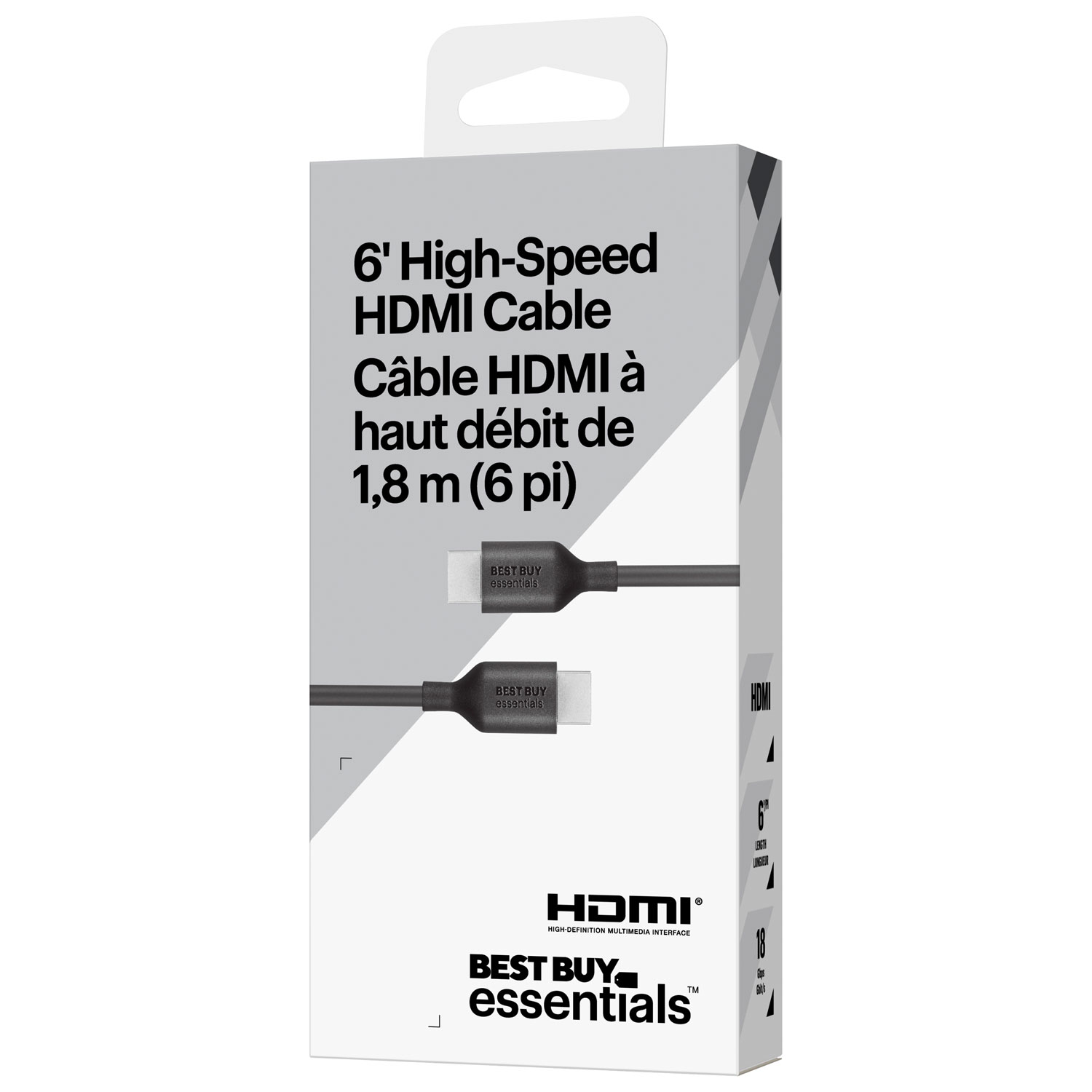 Best Buy essentials™ 6' 8K Ultra High Speed HDMI® 2.1 Certified Cable Black  BE-HG06N21 - Best Buy