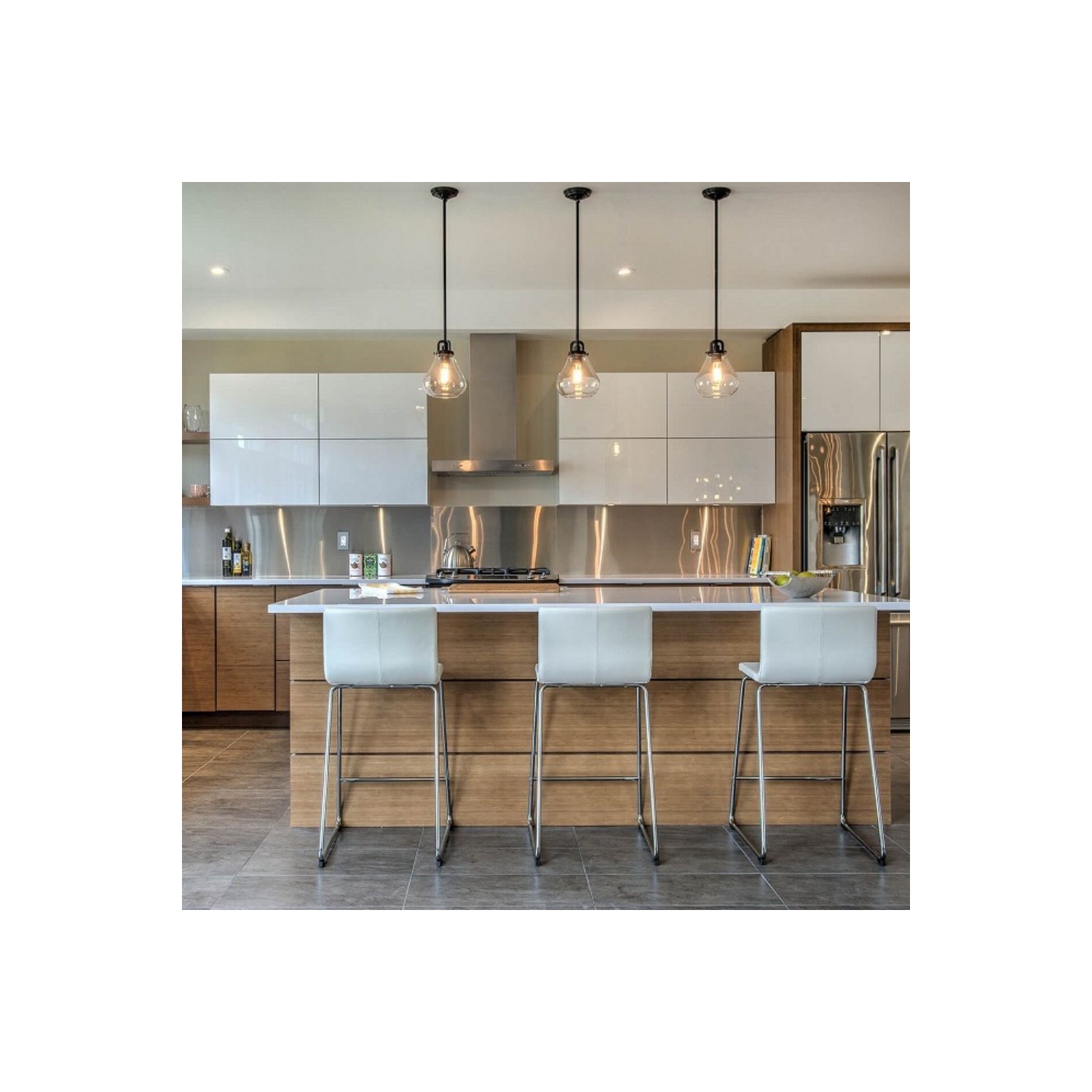 Hotte de Cuisine Murale, équipée de Lumières DEL, 36'', 550 PCM Filtres à Chicanes - Acier Inoxydable par Cyclone