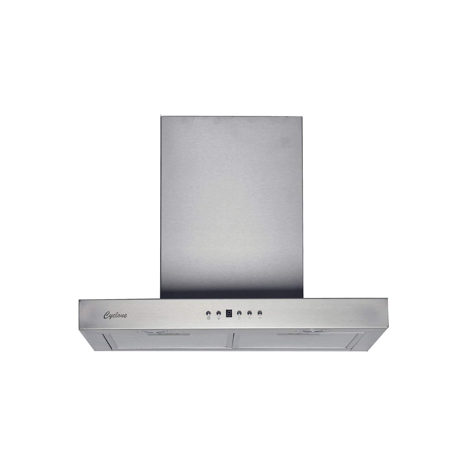 Hotte de Cuisine Murale, équipée de Lumières DEL, 24", 550 PCM Filtres à Chicanes - Acier Inoxydable par Cyclone