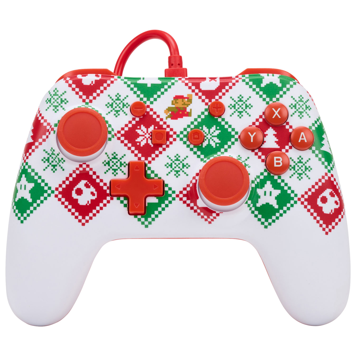 PowerA Wired Controller for Switch - Mario Holiday Sweater