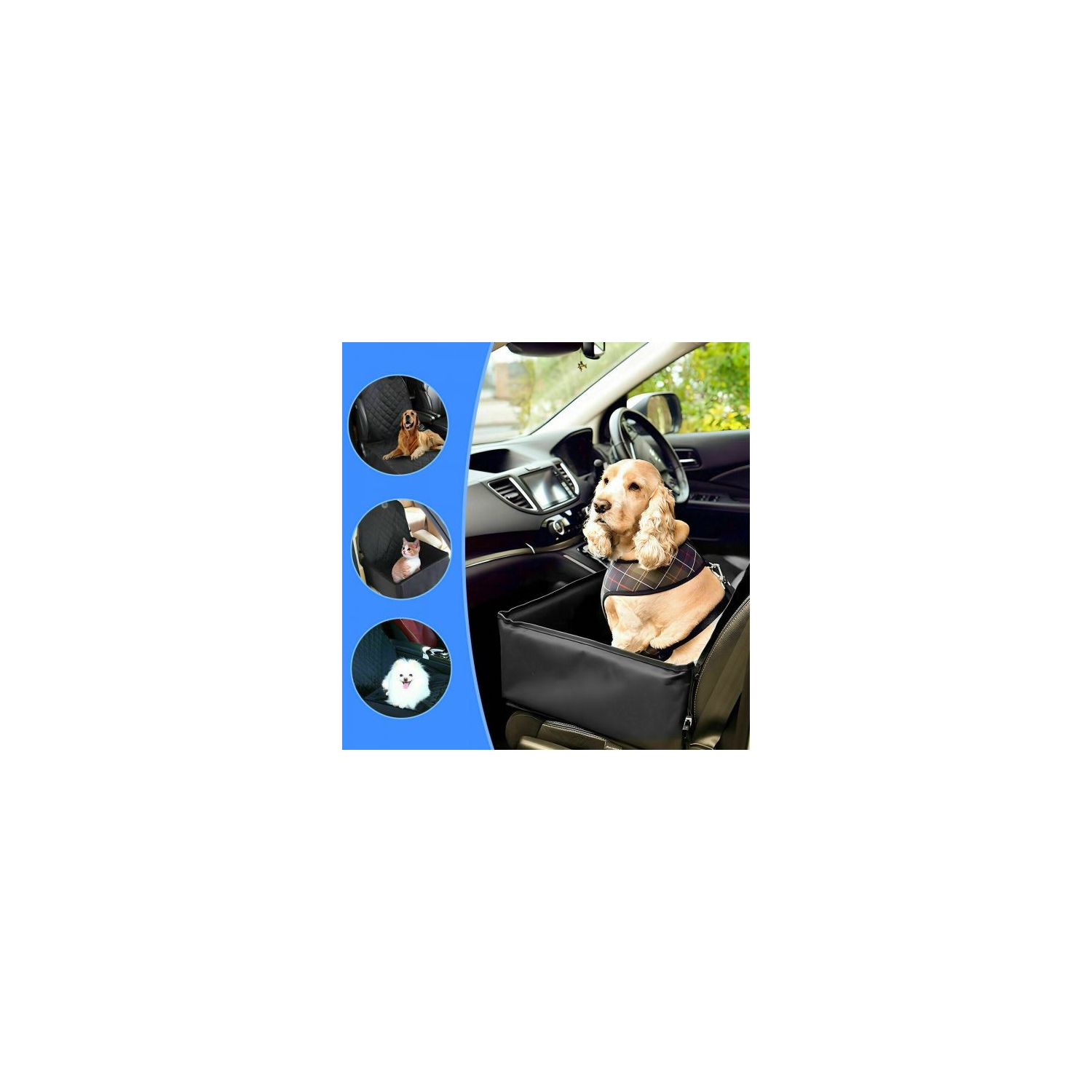 ISTAR Dog Front Seat Cover for Cars, 100% Waterproof Nonslip Pet Car Seat Protector, Quilted & Durable Padded Dog Seat Covers for Cars, Trucks & SUVs