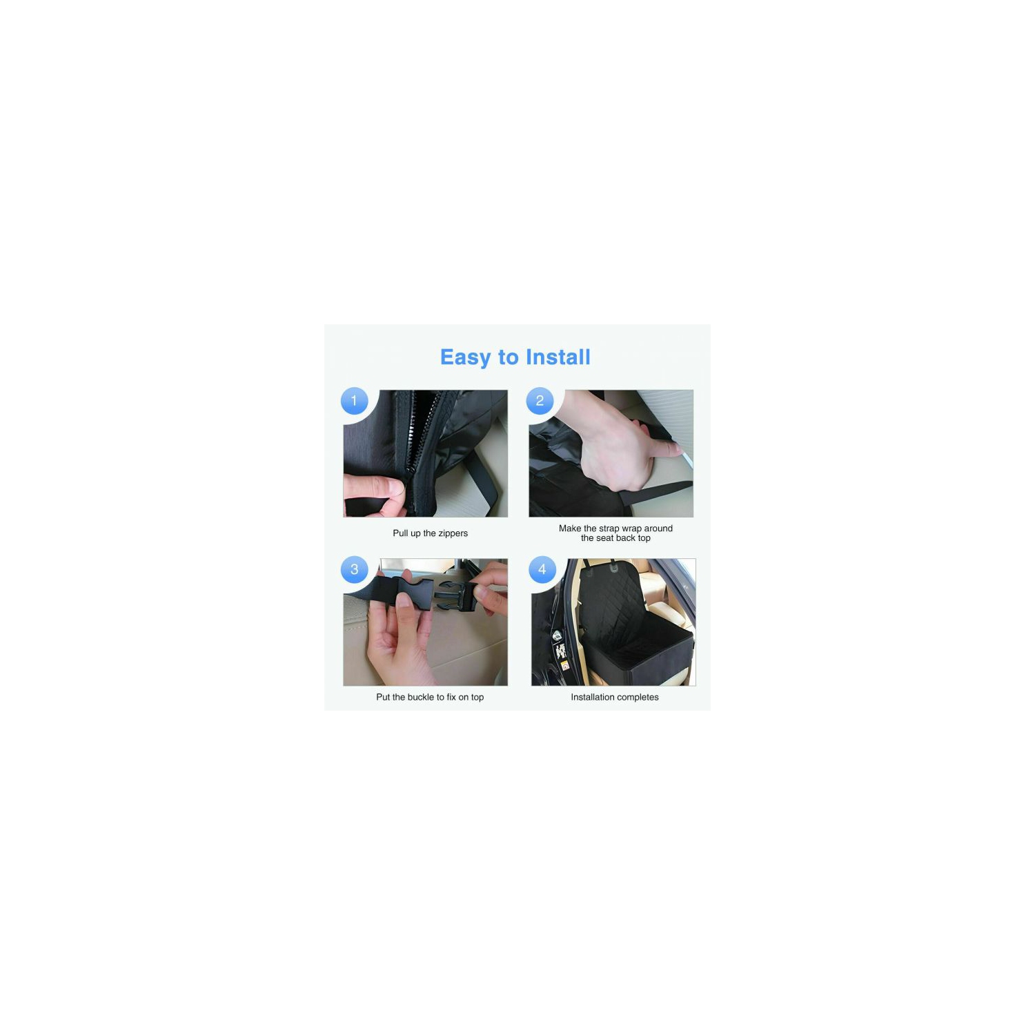 ISTAR Dog Front Seat Cover for Cars, 100% Waterproof Nonslip Pet Car Seat Protector, Quilted & Durable Padded Dog Seat Covers for Cars, Trucks & SUVs