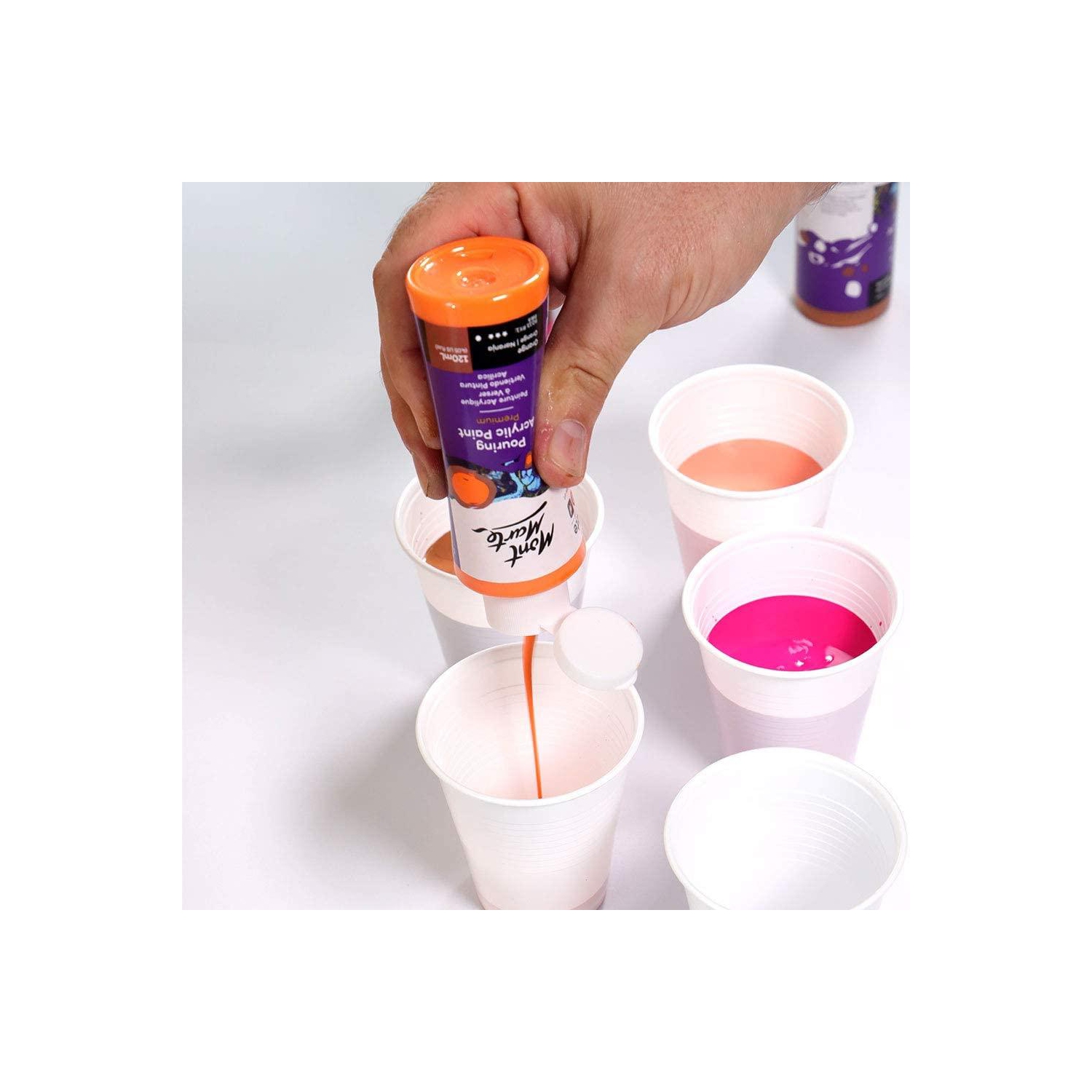 Fluid Acrylic Pouring Paint, 4 oz/Tube, Set of 4 Colors - Coral Series