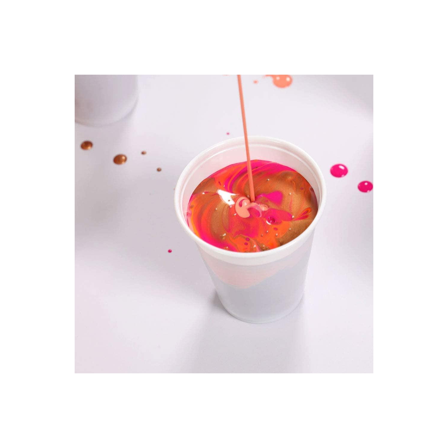 Fluid Acrylic Pouring Paint, 4 oz/Tube, Set of 4 Colors - Coral Series