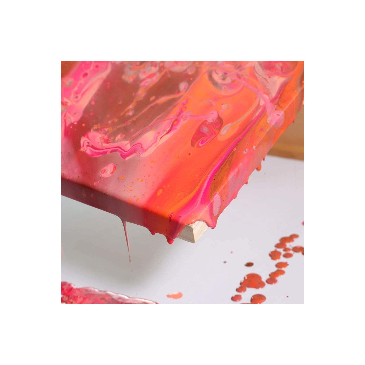 Fluid Acrylic Pouring Paint, 4 oz/Tube, Set of 4 Colors - Coral Series