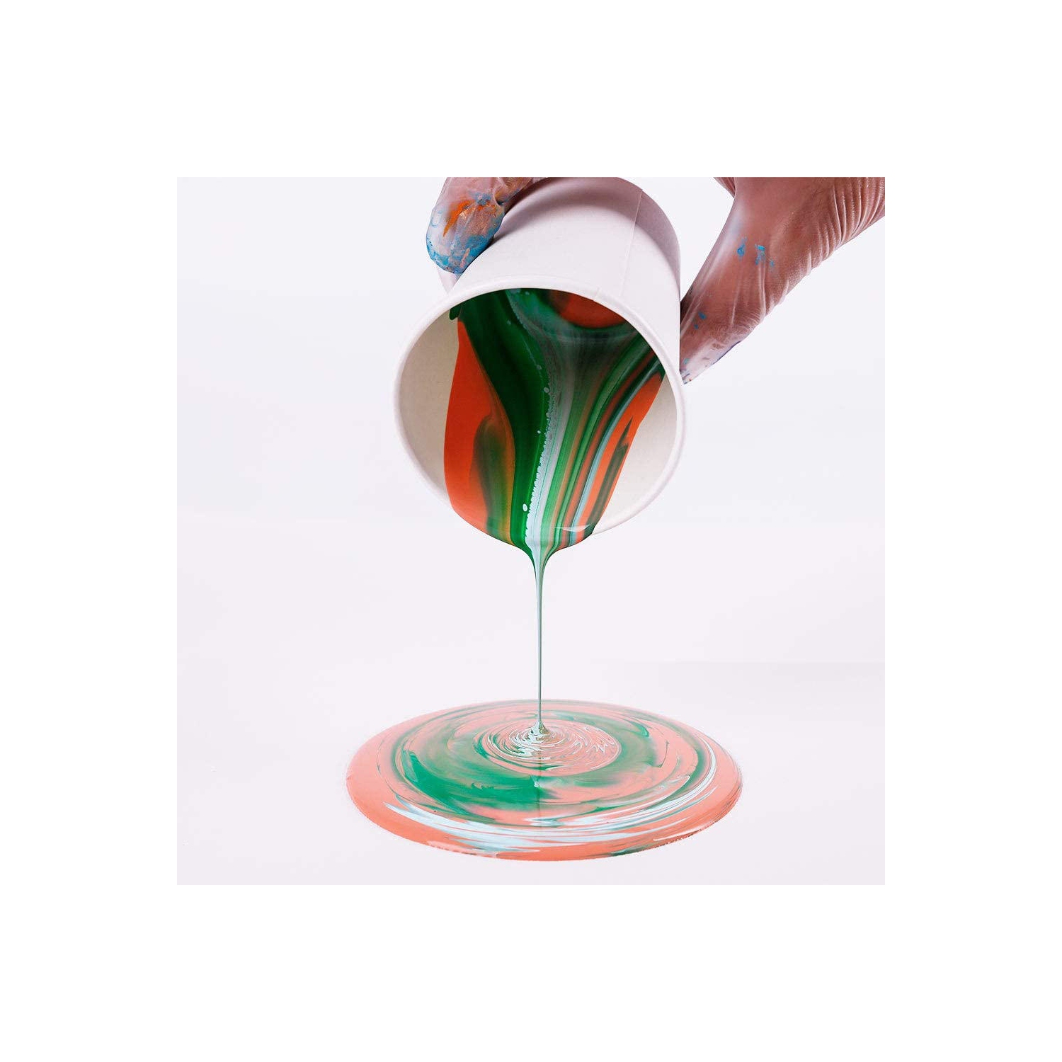Peinture acrylique liquide pour verser, 60 ml/tube, ensemble de 4 couleurs : forêt tropicale