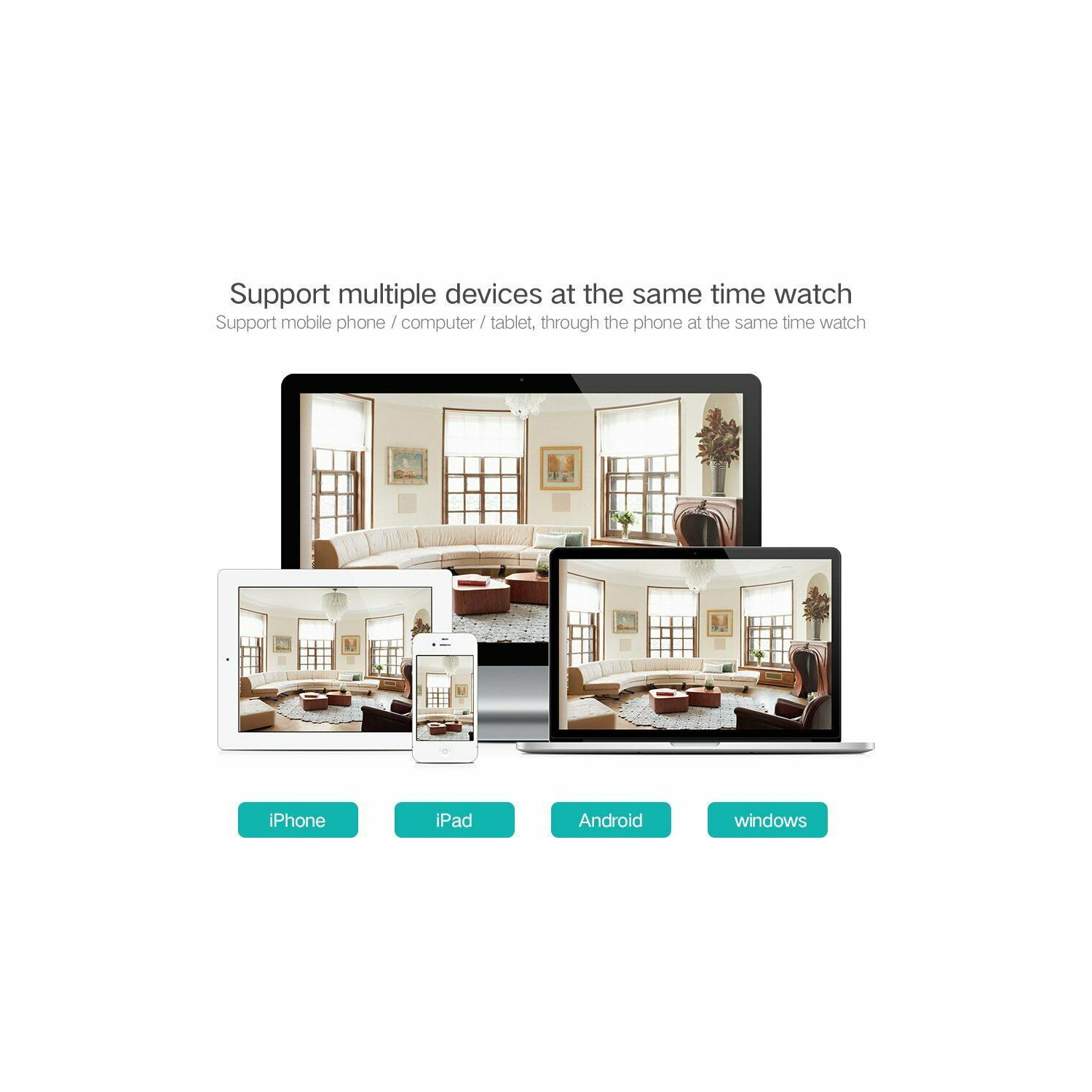 ISTAR Home Security Wi-Fi Mini IP Camera, 720P HD Night Vision Wireless Indoor Security Surveillance System, Motion Detection, Baby Monitor, Two-way