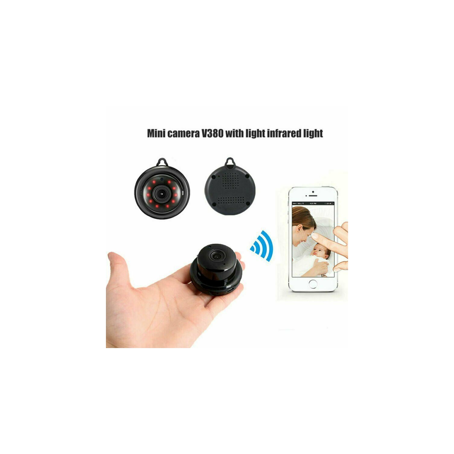 ISTAR Home Security Wi-Fi Mini IP Camera, 720P HD Night Vision Wireless Indoor Security Surveillance System, Motion Detection, Baby Monitor, Two-way