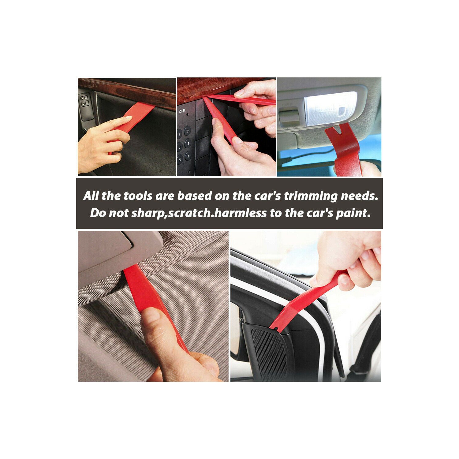 ISTAR 19Pcs Trim Removal Tool, Car Panel Door Audio Trim Removal Tool Kit, Auto Clip Pliers Fastener Remover Pry Tool Set with Storage Bag