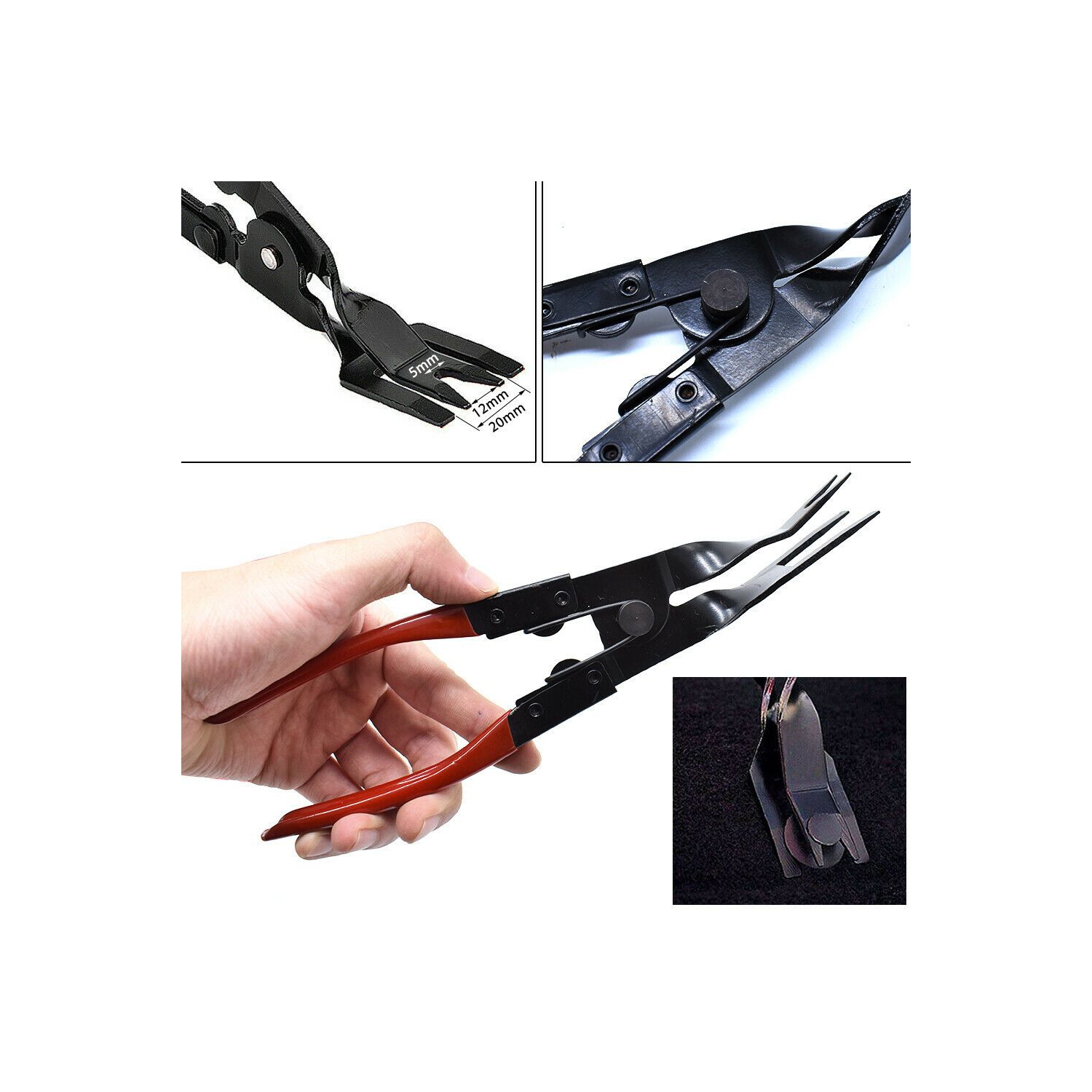 ISTAR 19Pcs Trim Removal Tool, Car Panel Door Audio Trim Removal Tool Kit, Auto Clip Pliers Fastener Remover Pry Tool Set with Storage Bag