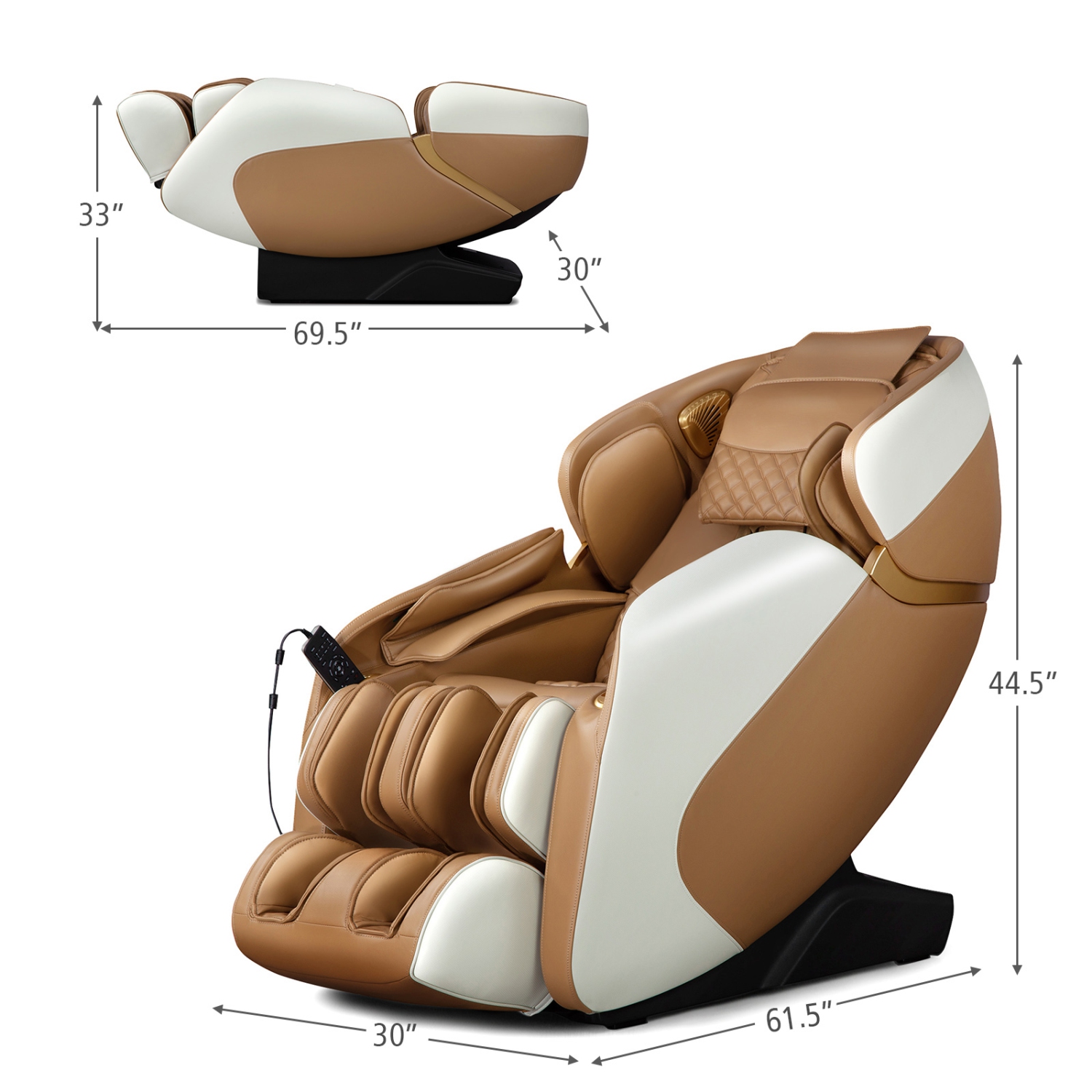 Fauteuil de massage tout le corps de Costway Fauteuil de massage Shiatsu Zero Gravity avec commande vocale intelligente SL Track pour la maison et le