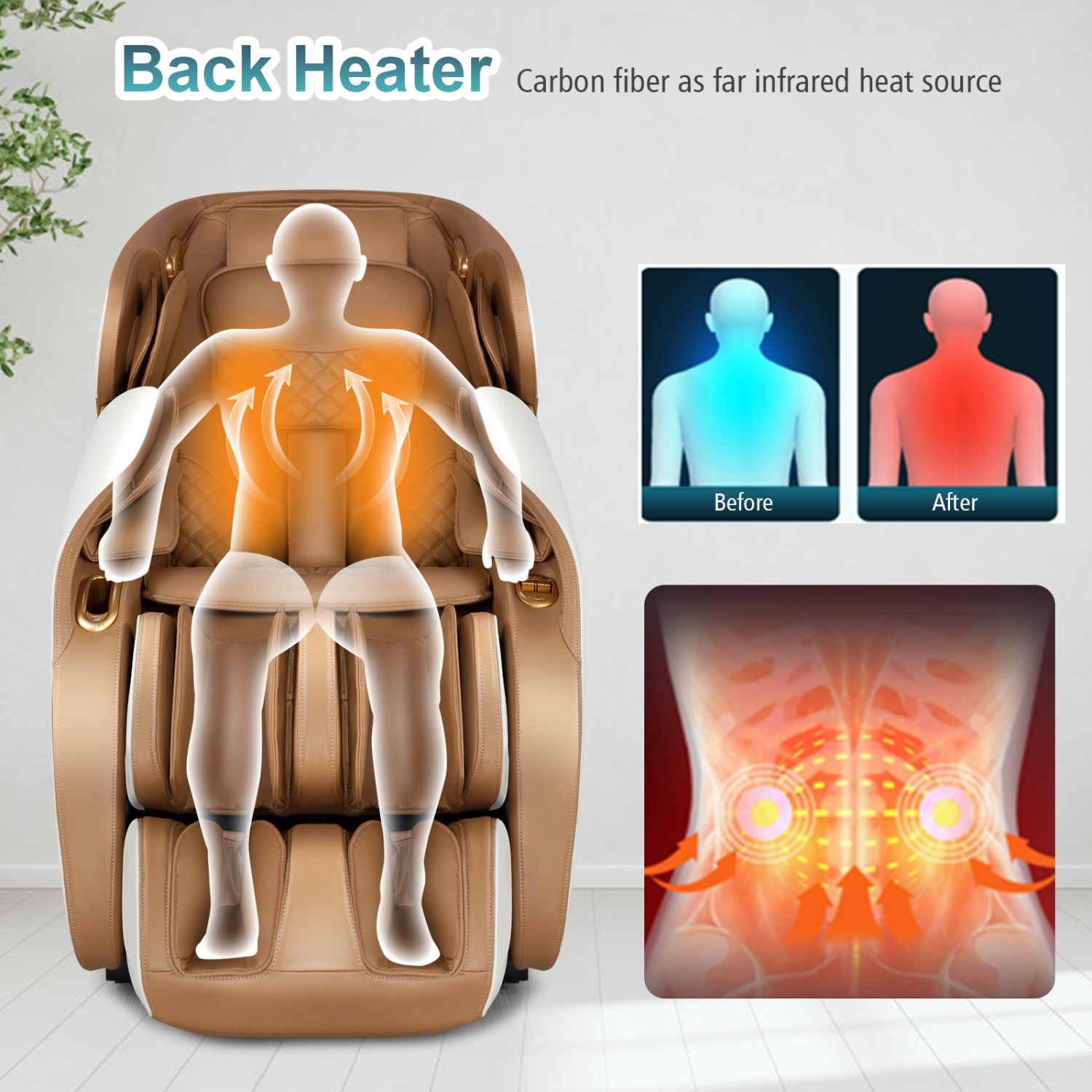 Fauteuil de massage tout le corps de Costway Fauteuil de massage Shiatsu Zero Gravity avec commande vocale intelligente SL Track pour la maison et le