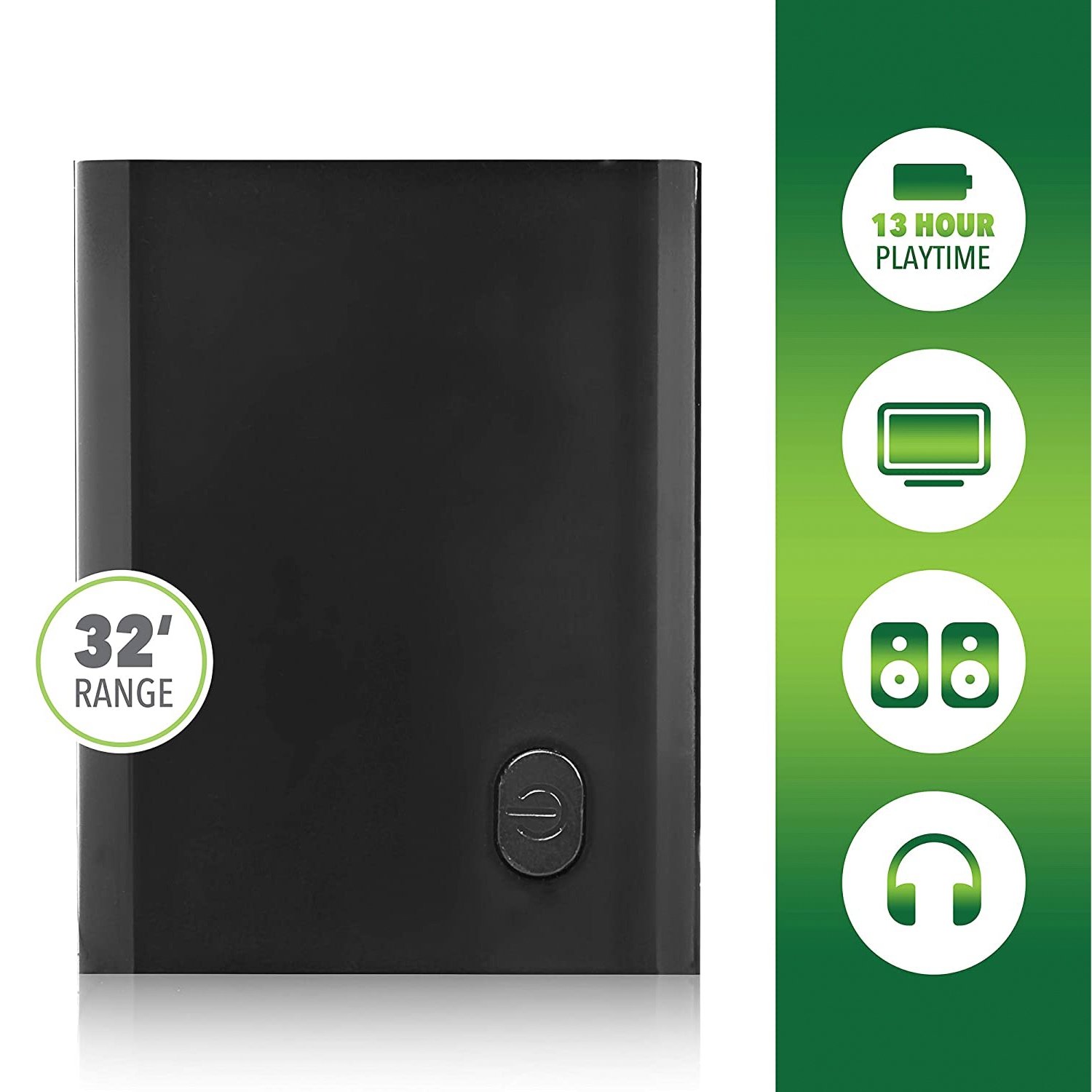 Jensen Wireless Bluetooth Audio Transmitter and Receiver - Black