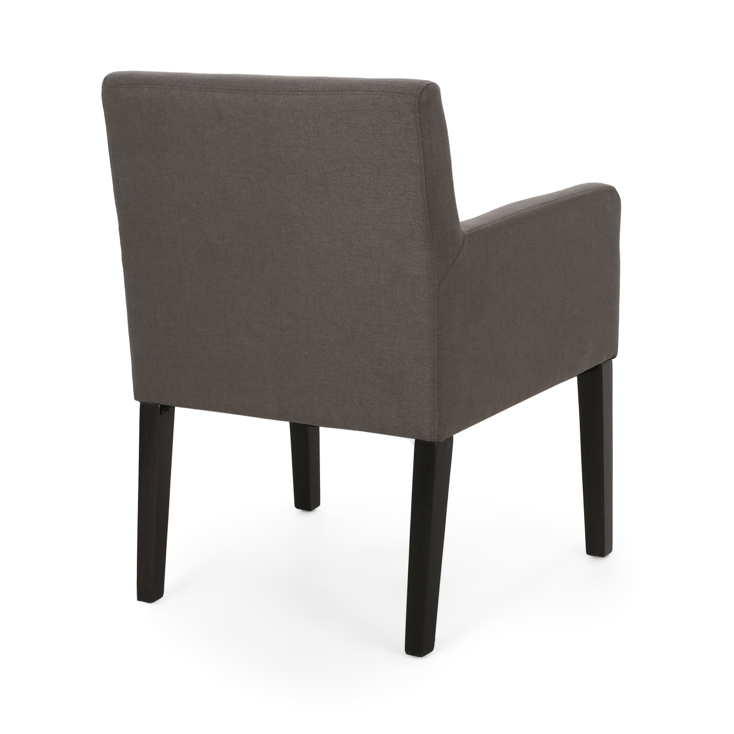 McClure Contemporary Upholstered Armchair, Dark Gray and Espresso