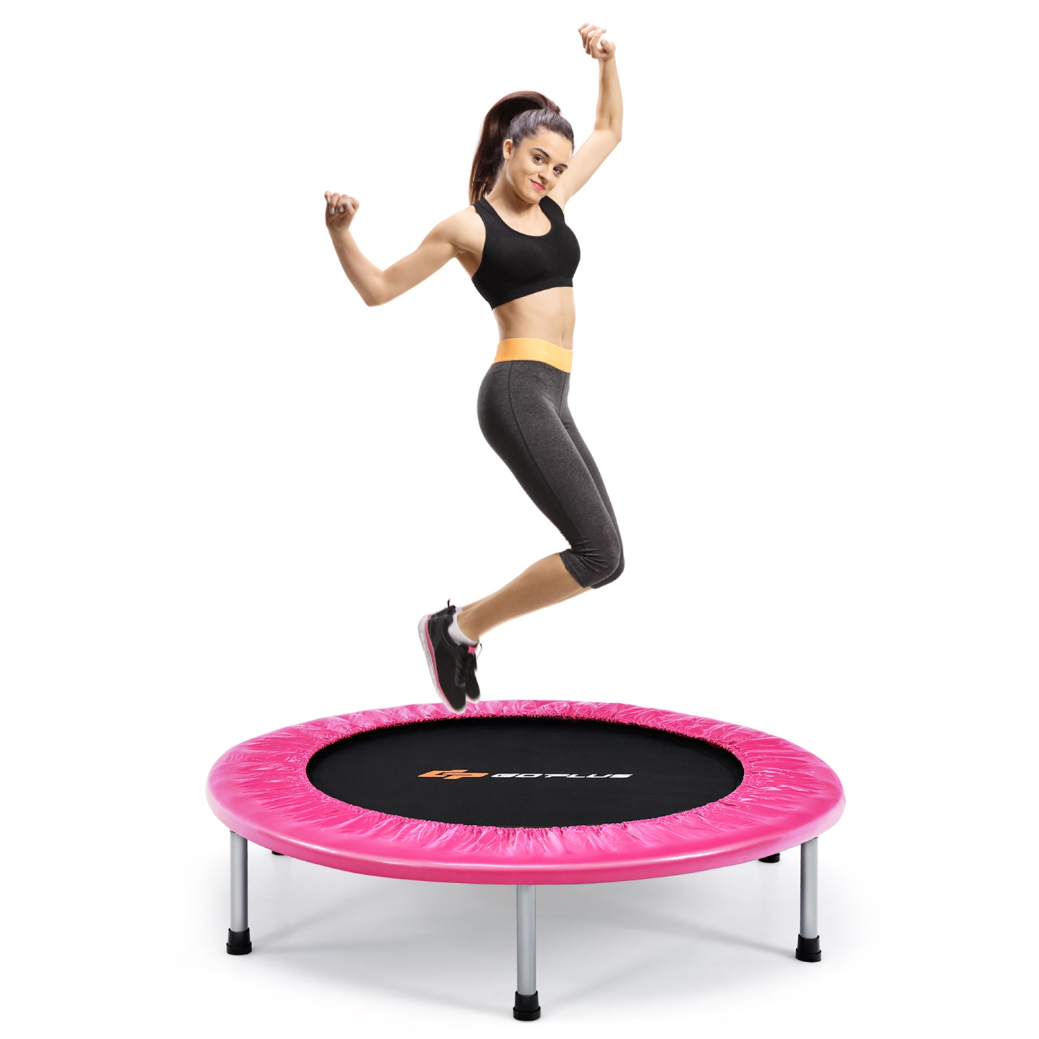 Goplus 38" Mini Folding Trampoline Portable Recreational Fitness Rebounder