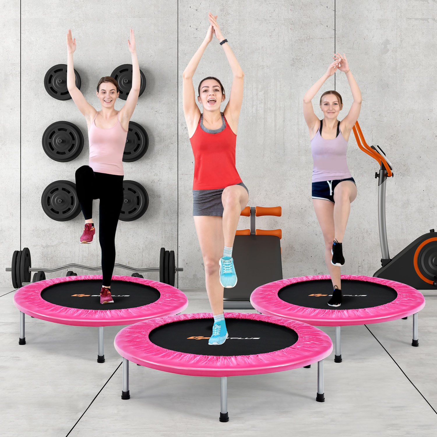 Goplus 38" Mini Folding Trampoline Portable Recreational Fitness Rebounder