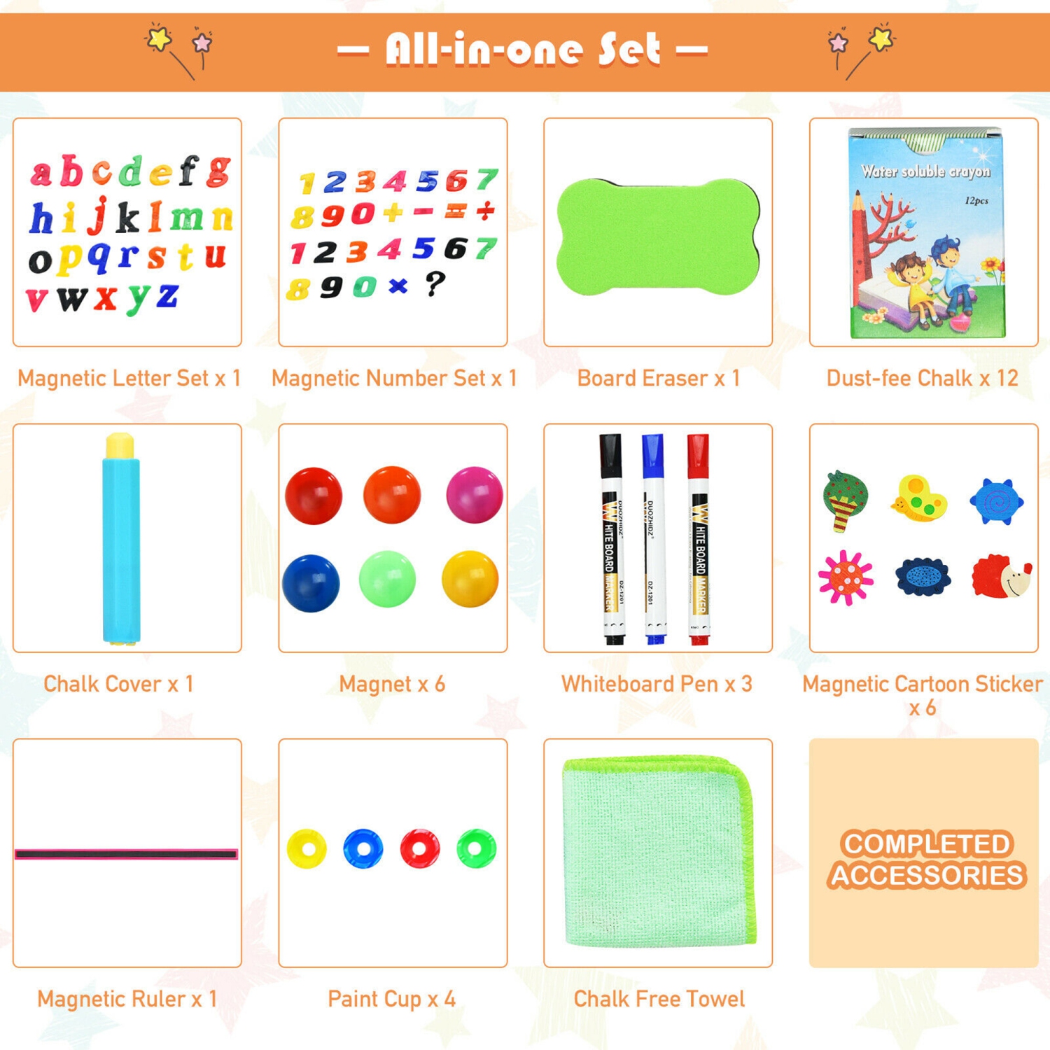 Gymax Kids Art Easel w/Paper Roll Double-Sided Adjustable Drawing Easel Board