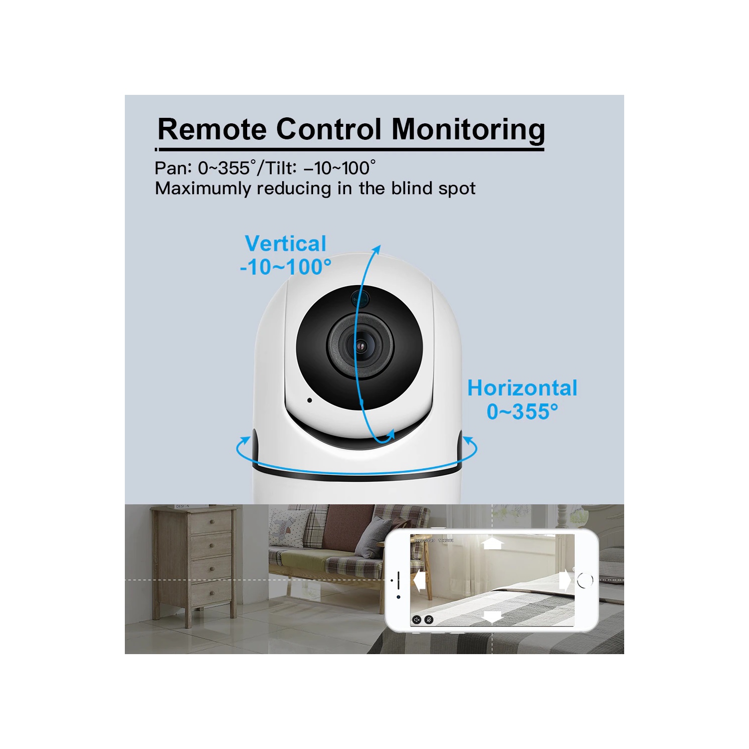 Mini caméra IP Wi-Fi HD1080P Tuya caméra d’intérieur système de surveillance Wi-Fi vision nocturne système d’alarme à détection de mouvement