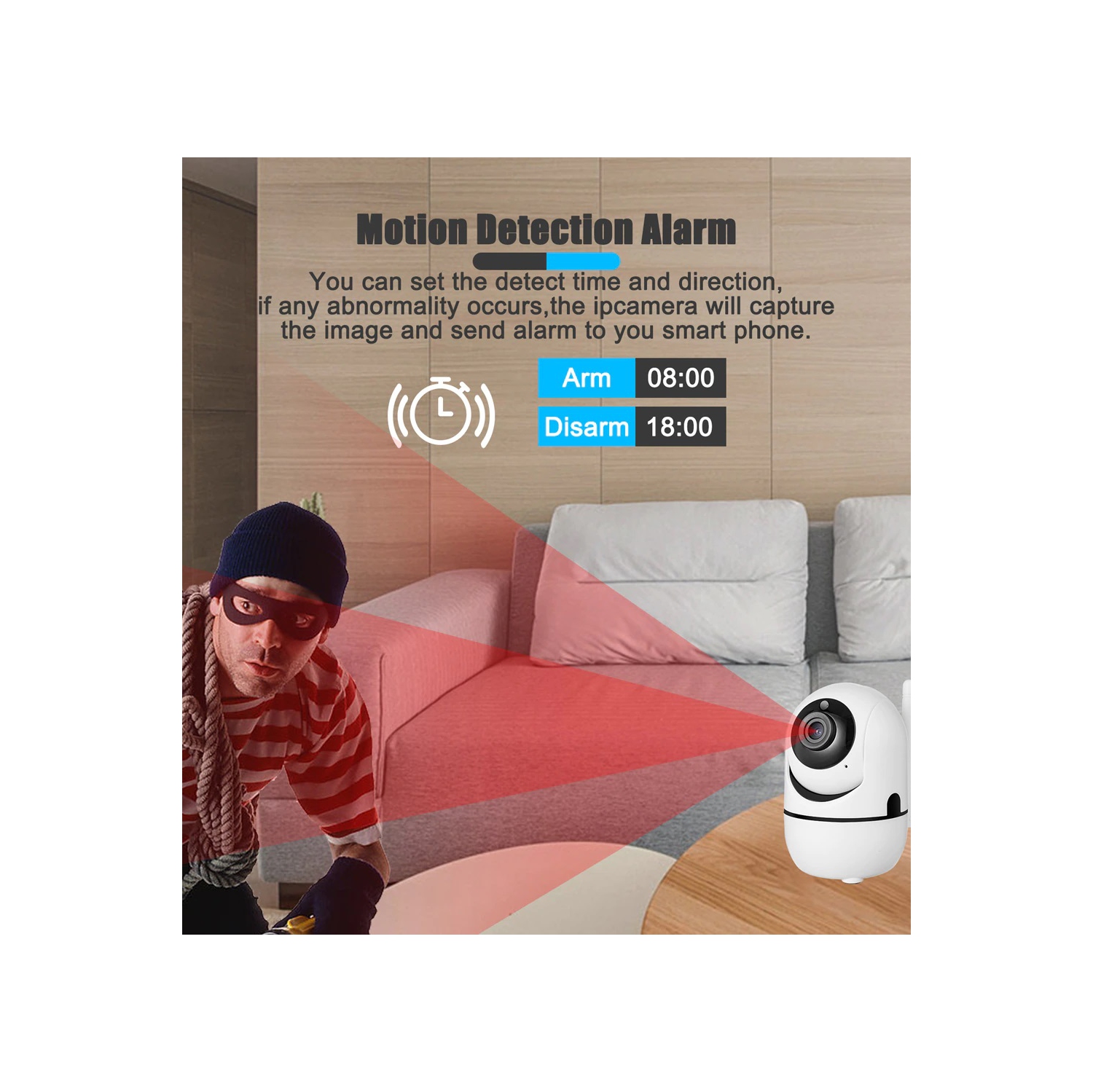Mini caméra IP Wi-Fi HD1080P Tuya caméra d’intérieur système de surveillance Wi-Fi vision nocturne système d’alarme à détection de mouvement