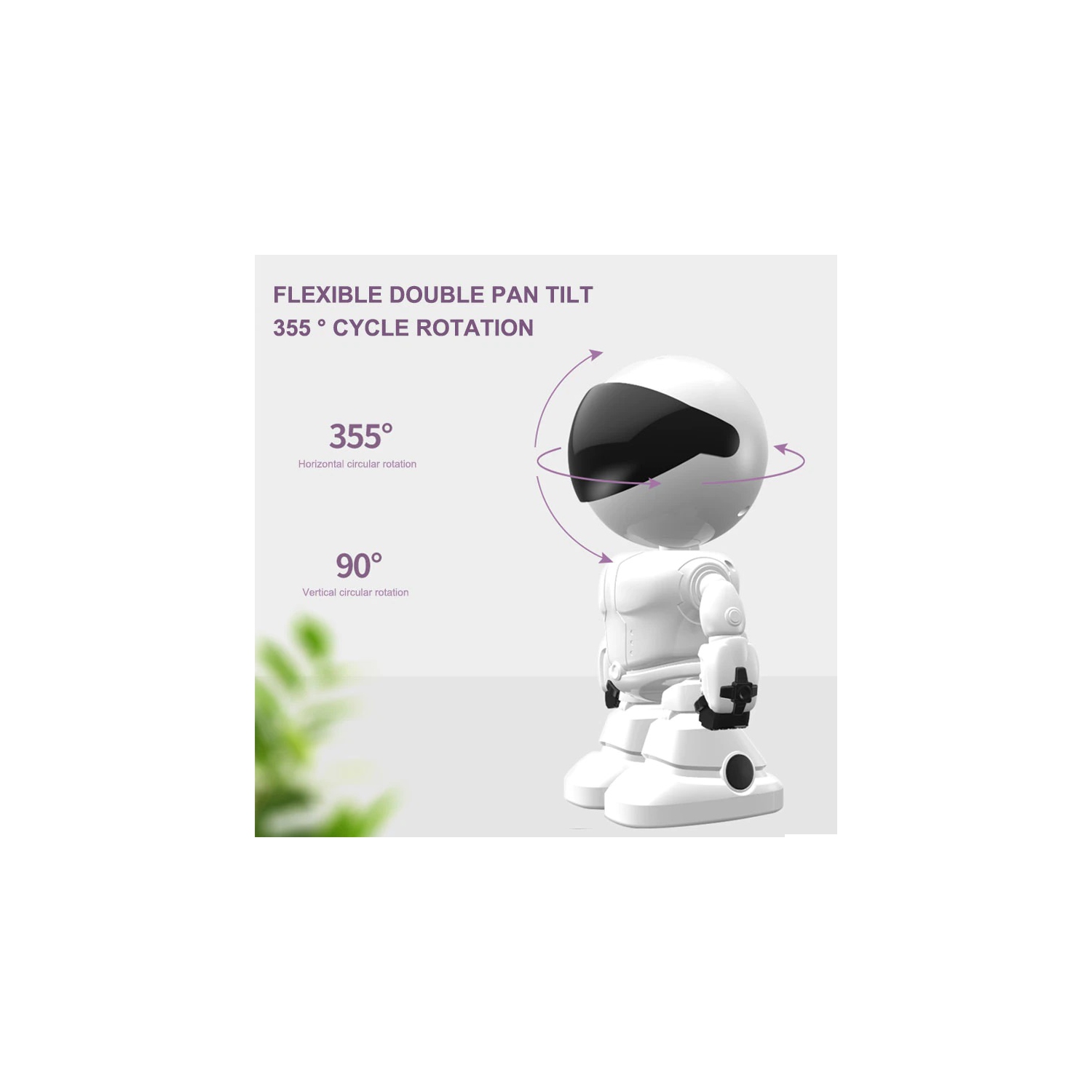 Caméra IP de surveillance résidentielle robot caméra de suivi intelligent Wi-Fi sans fil interphone surveillance vidéo 1080p nuage/stockage de cartes
