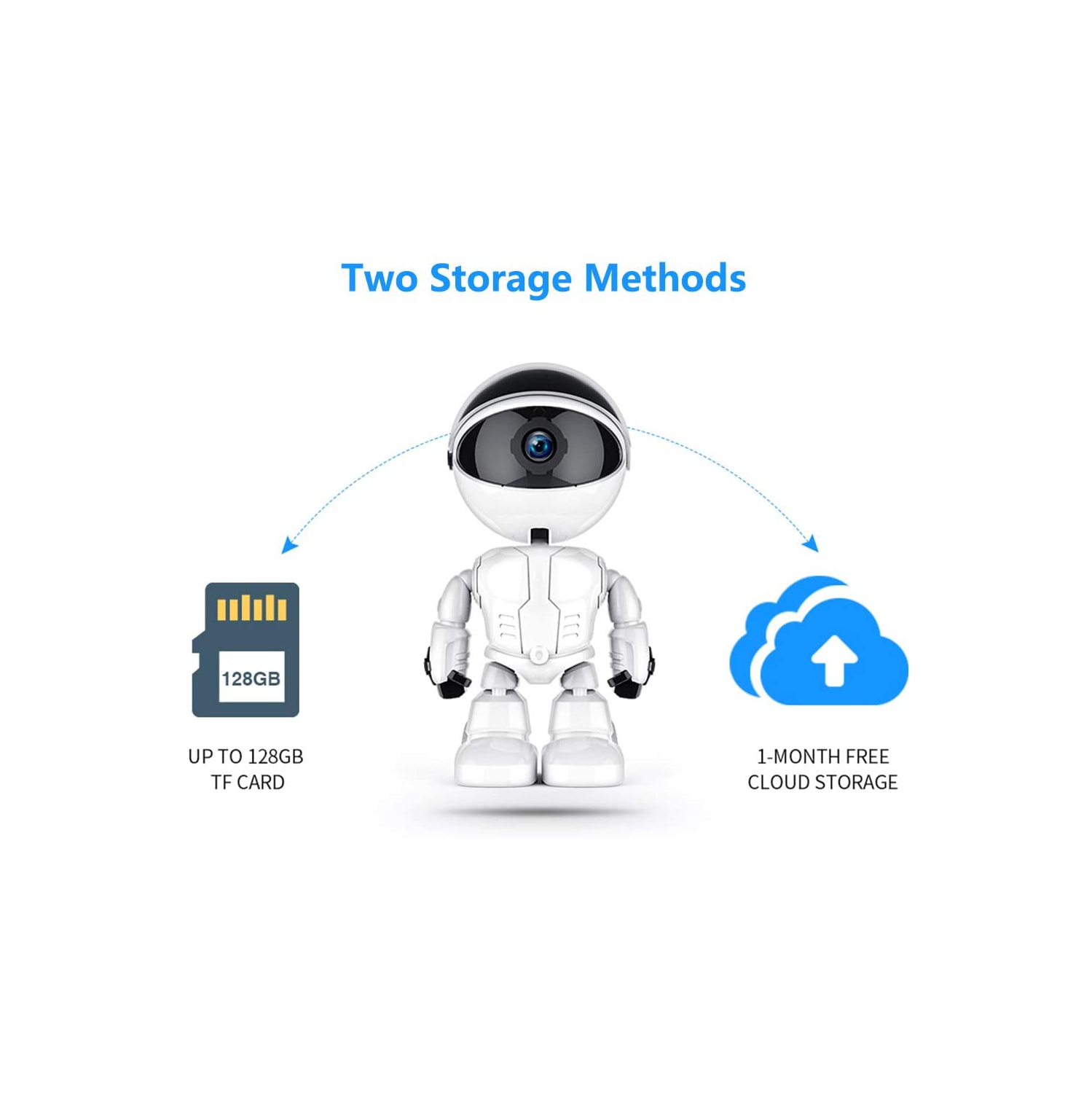 Caméra IP de surveillance résidentielle robot caméra de suivi intelligent Wi-Fi sans fil interphone surveillance vidéo 1080p nuage/stockage de cartes