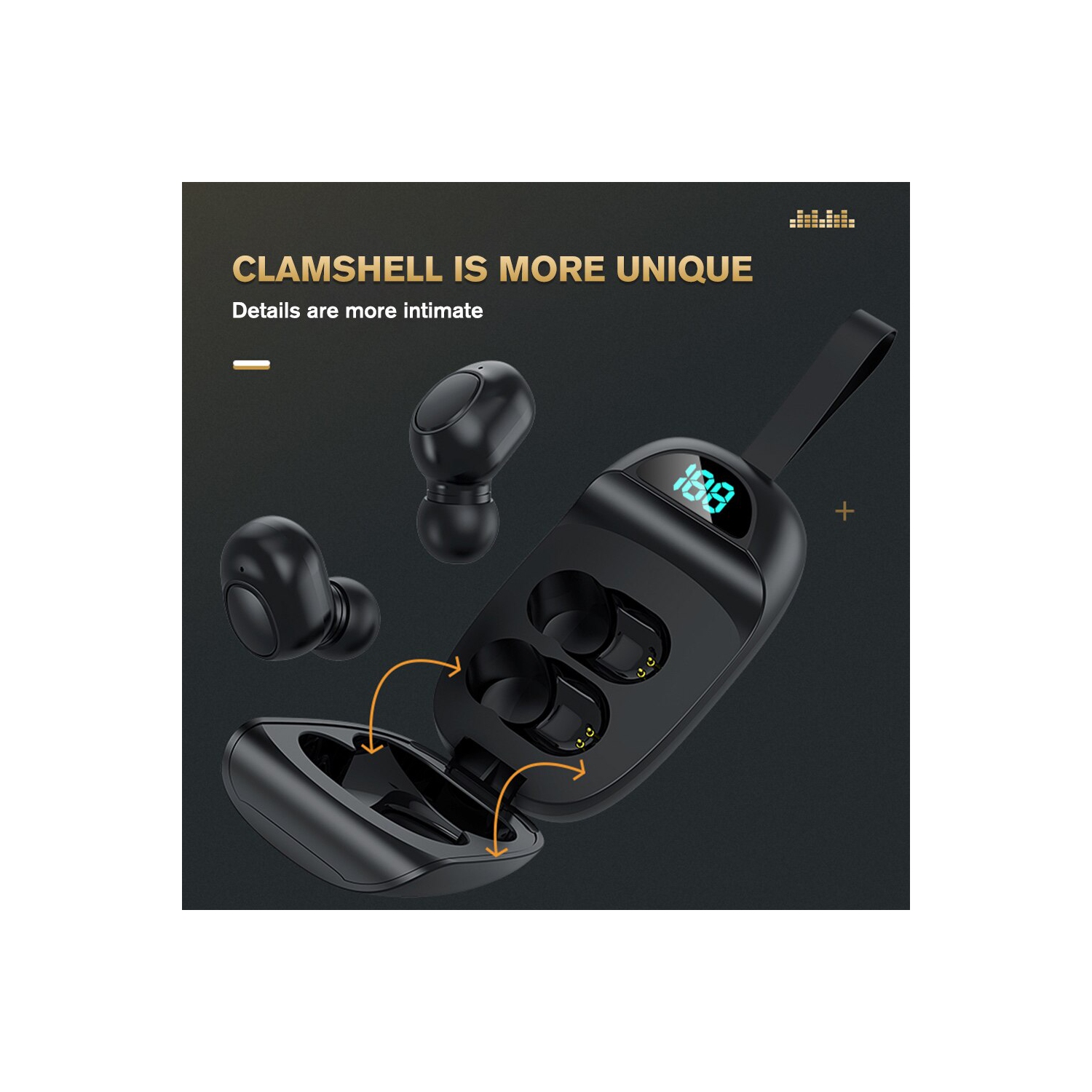 Wireless Earbuds with Immersive Sound True 5.0 Bluetooth in-Ear Headphones - Includes 2000mAh Charging Case - Stereo Calls IPX7 Sweatproof Deep Bass