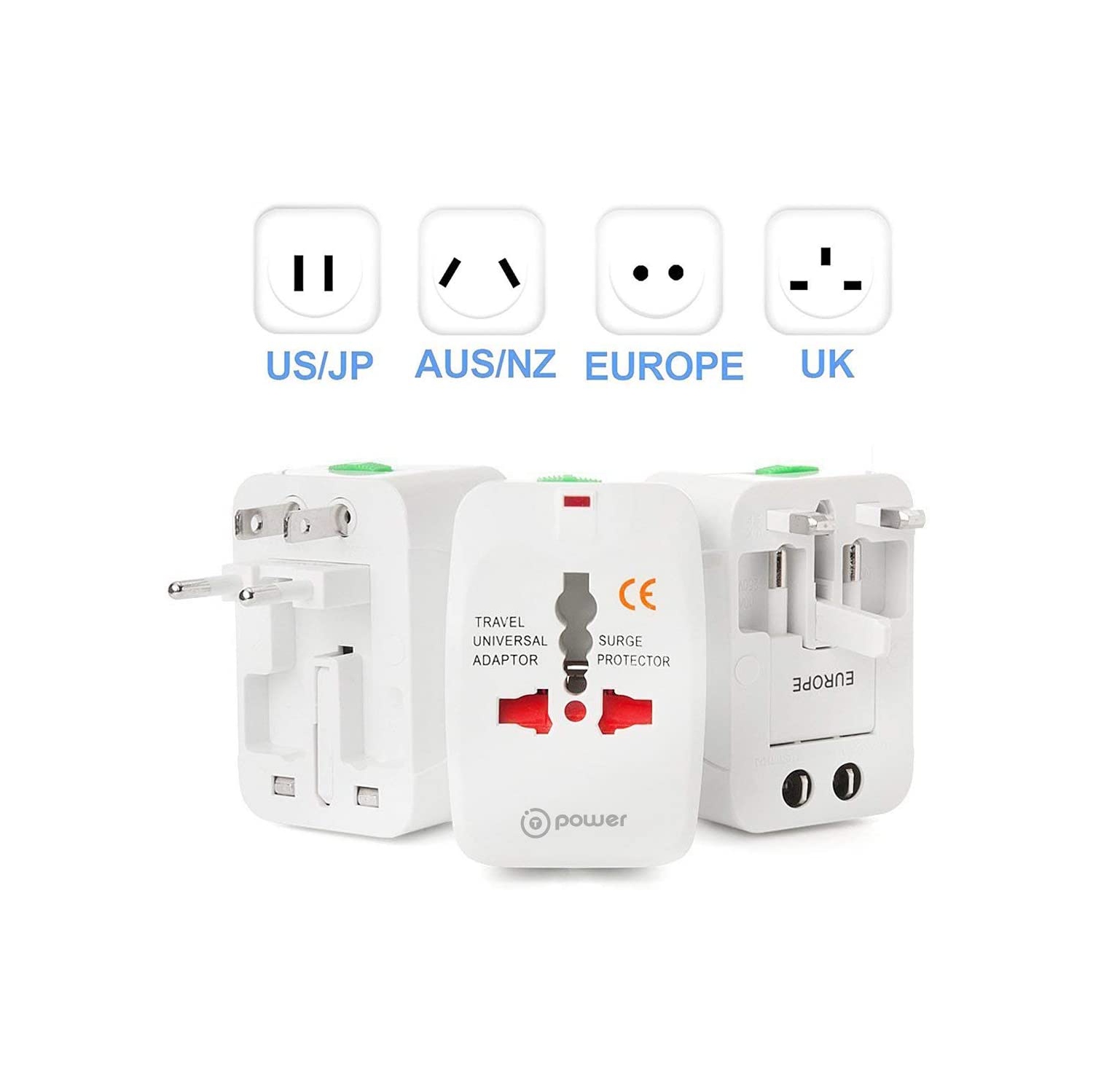 Universal Electrical Plug AdapterTravel Adapter Compatible Works for 150+ Countries 110~220 Volt Worldwide use at UK Japan China EU US EU UK AUS Europe All in One Universal Travel Adapter Charger Plug