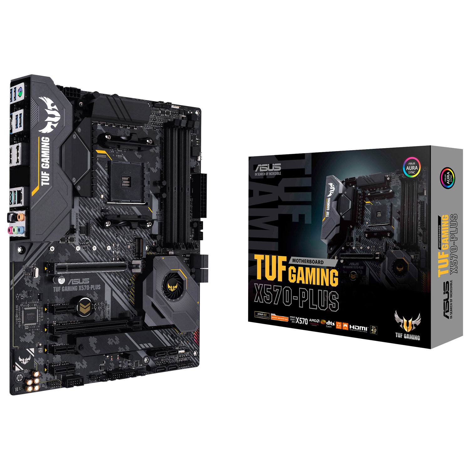 ASUS TUF Gaming X570-Plus (Wi-Fi) ATX AM4 DDR4 Motherboard for AMD Ryzen 3000/4000/5000 Series CPUs