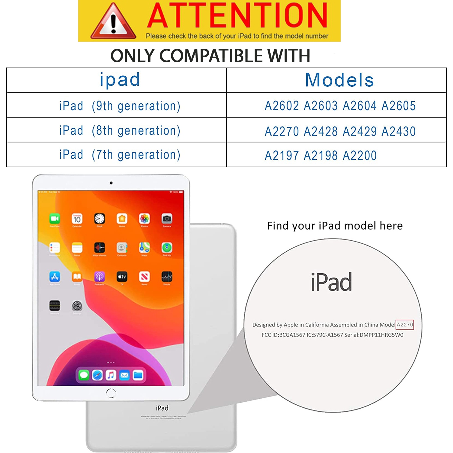 XCRS Folio Case for Apple iPad 10.2-inch 9th Gen, 8th Gen (2020), 7th Gen (2019) 360° Swivel Rotating Cover, Multi Angle Viewing, PU Leather with