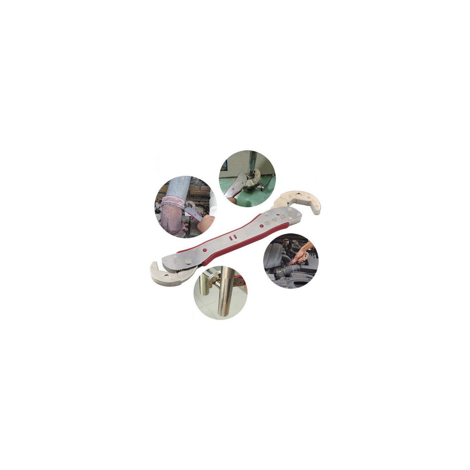 ISTAR Adjustable Wrench for Pipe Magic Multi Functional Wrench Spanner Tools 9mm-45mm