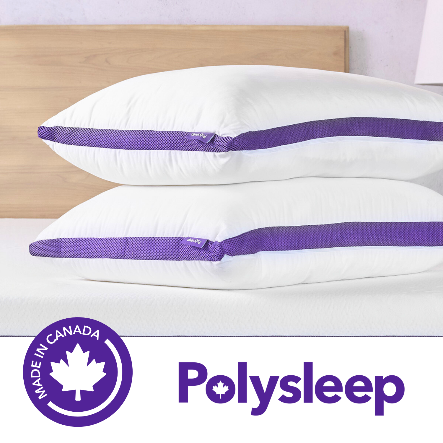 Polysleep Antimicrobial Memory Foam Pillow | Hypoallergenic Adjustable Neck & Body Bed Pillows, Medical Grade Memory Foam, Cotton Washable Case —