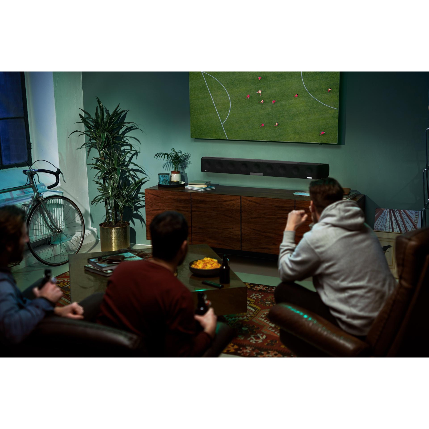 Remis à neuf - Barre de son AMBEO de Sennheiser - Expérience 3D immersive 5.1.4 canaux avec Dolby Atmos et DTS:X - Noir - Remis à neuf certifié